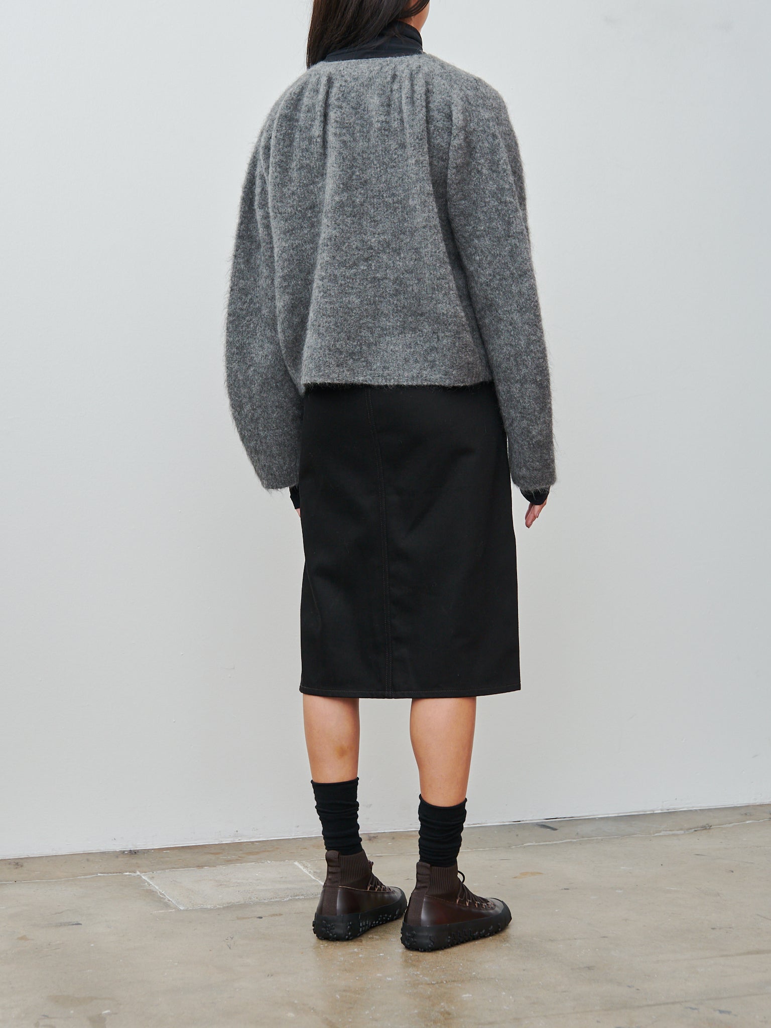 Namu Shop - Lemaire Straight Denim Skirt - Black