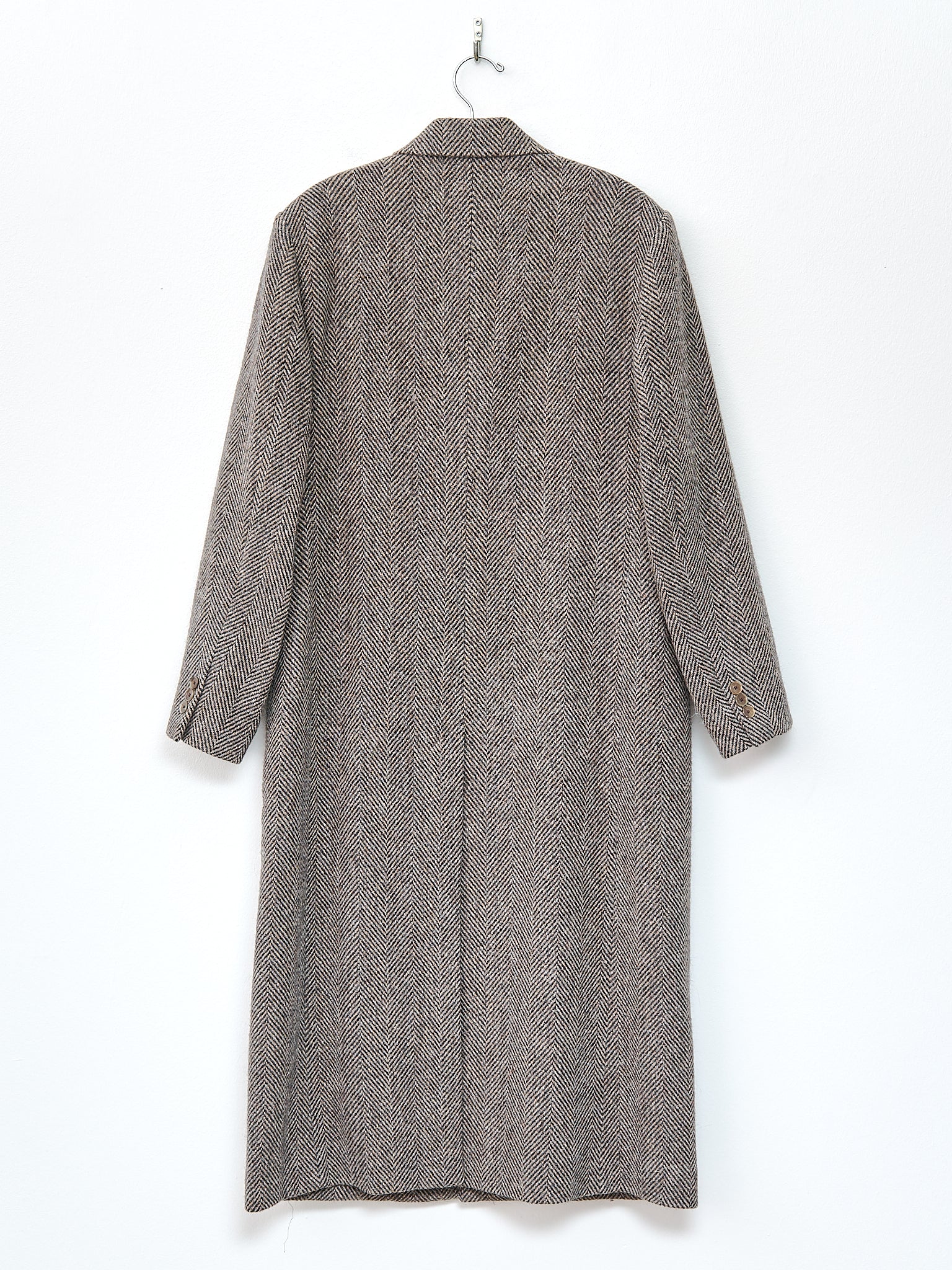 Namu Shop - Auralee Lama Shetland Wool Tweed Chesterfield Coat - Khaki Tweed