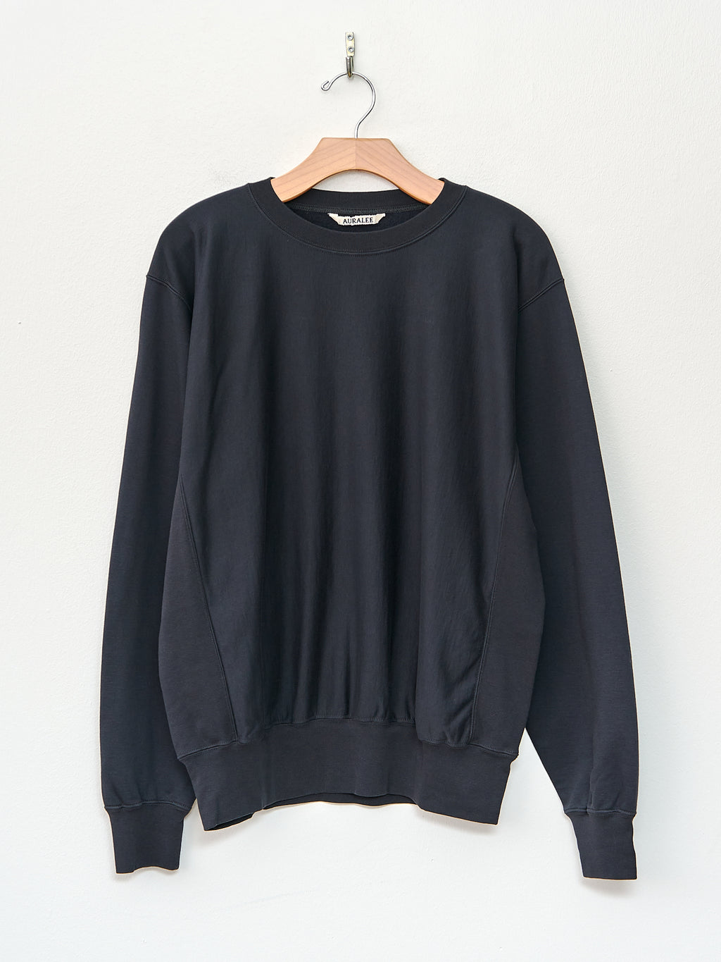 Namu Shop - Auralee Elastic High Gauge Sweat P/O - Ink Black