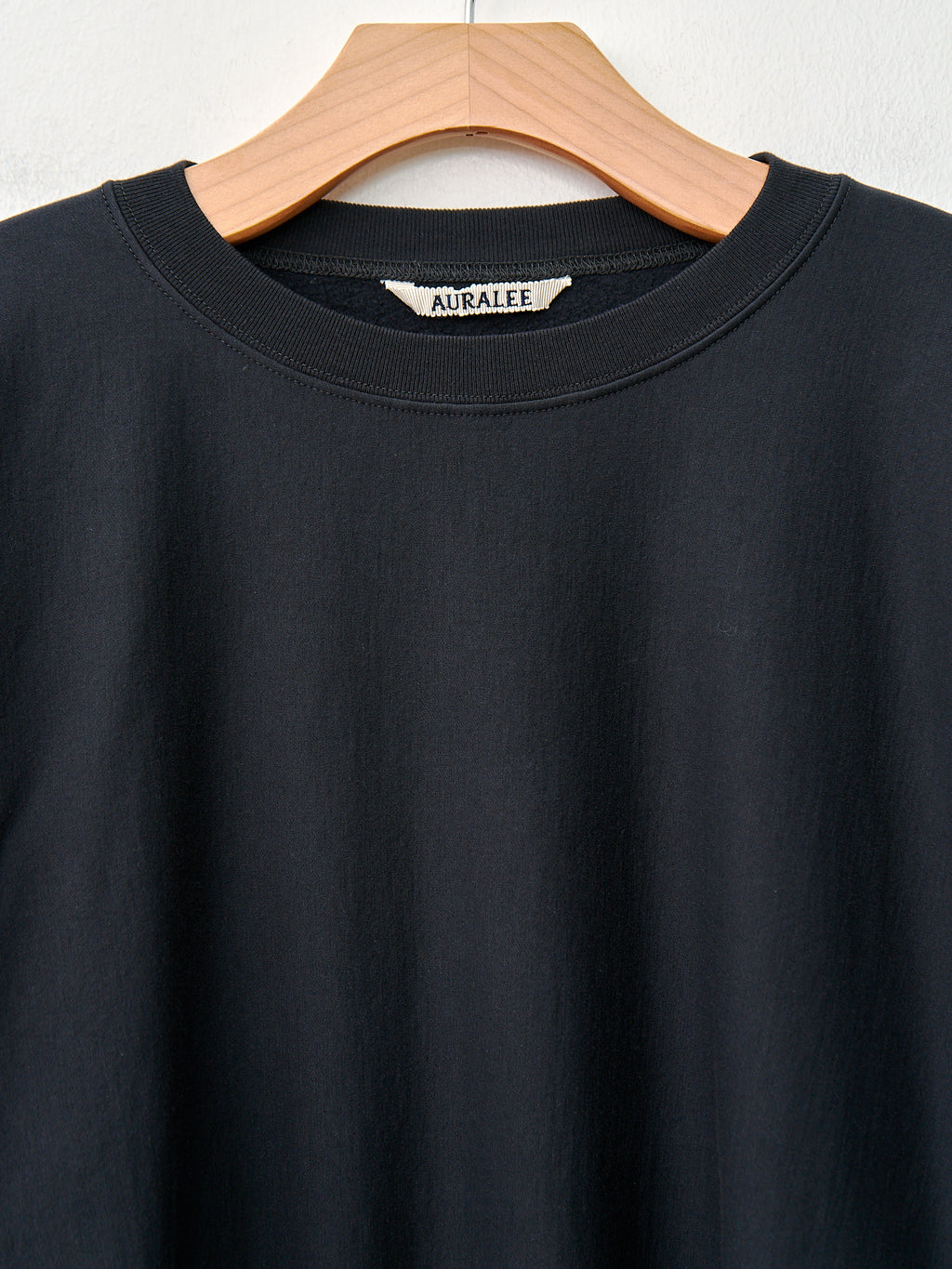 Namu Shop - Auralee Elastic High Gauge Sweat P/O - Ink Black