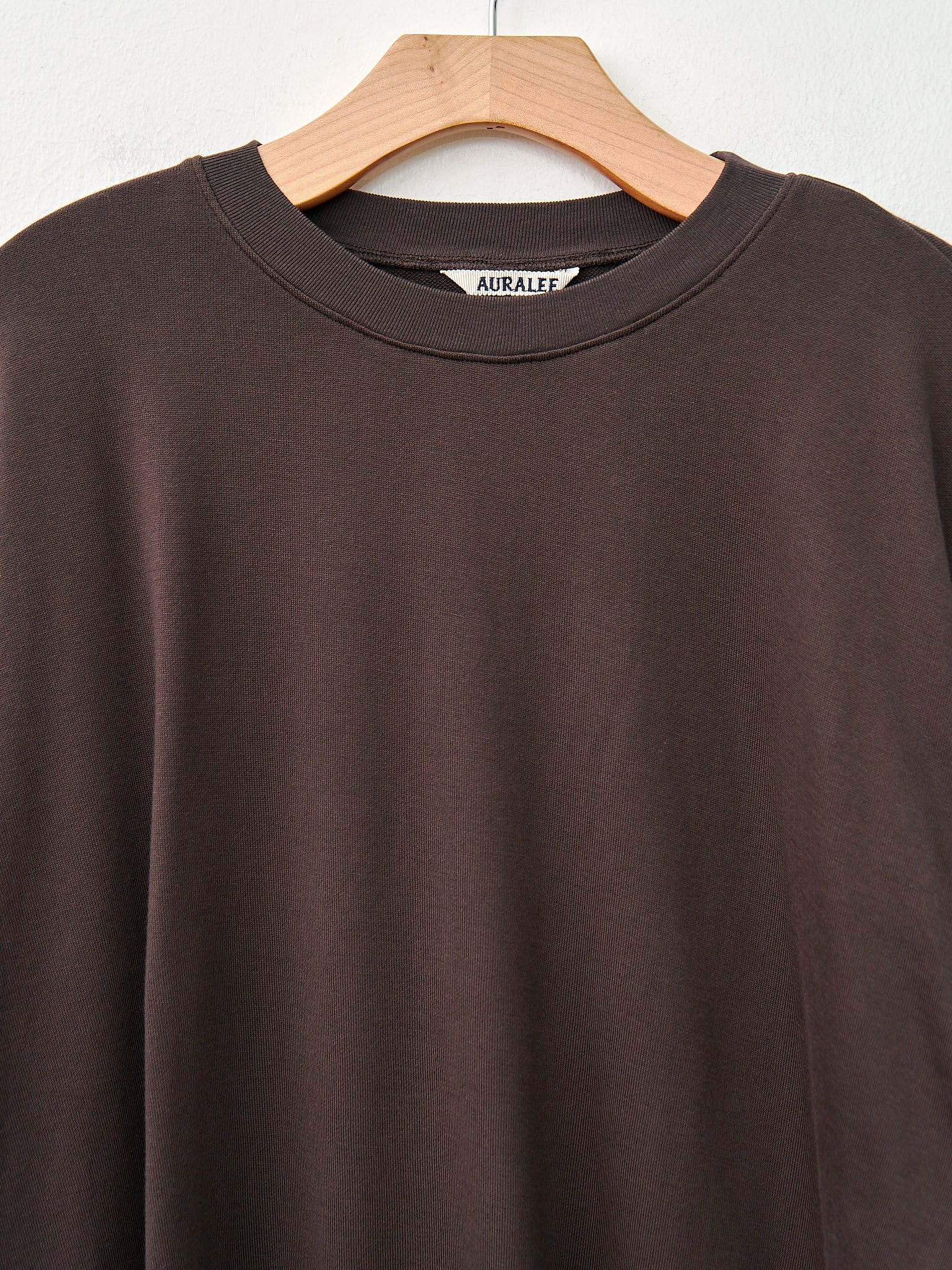 Namu Shop - Auralee Super High Gauge Sweat P/O - Dark Brown