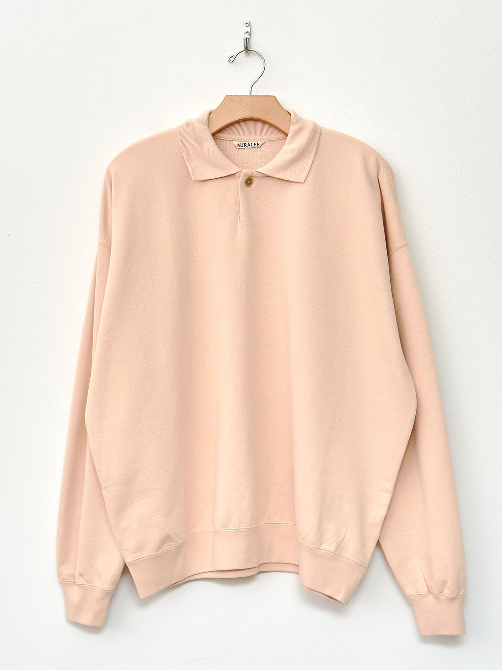 Namu Shop - Auralee Pima Light Sweat Polo - Light Pink