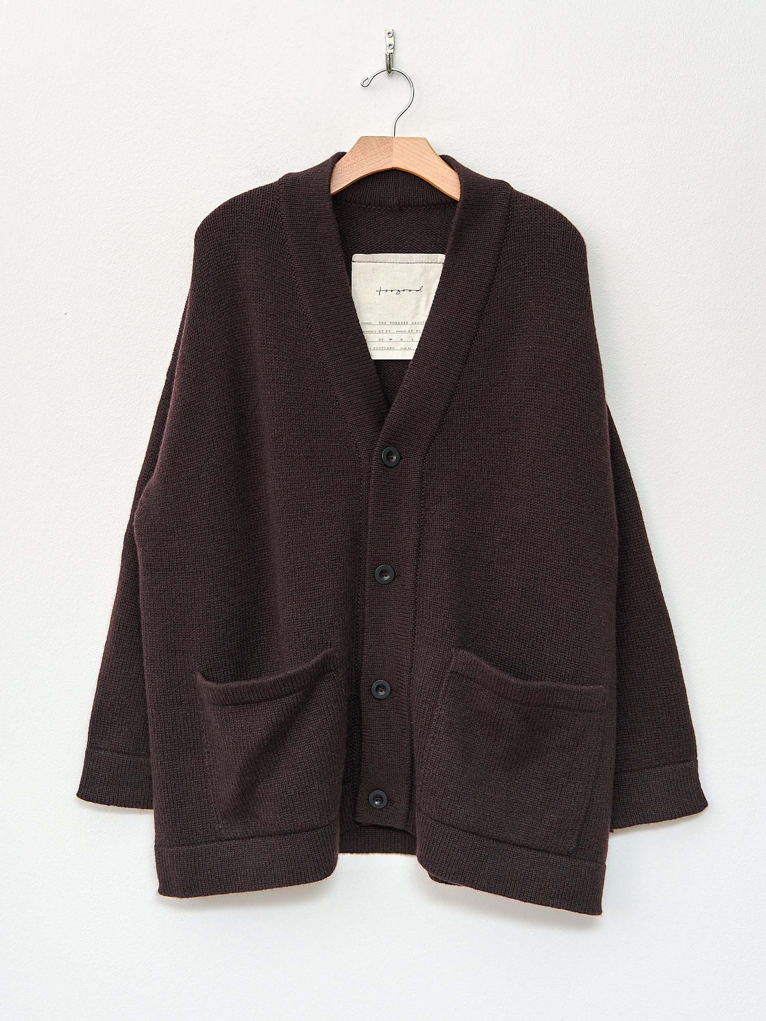 Namu Shop - Toogood The Forager Cardigan - Lambswool Umber