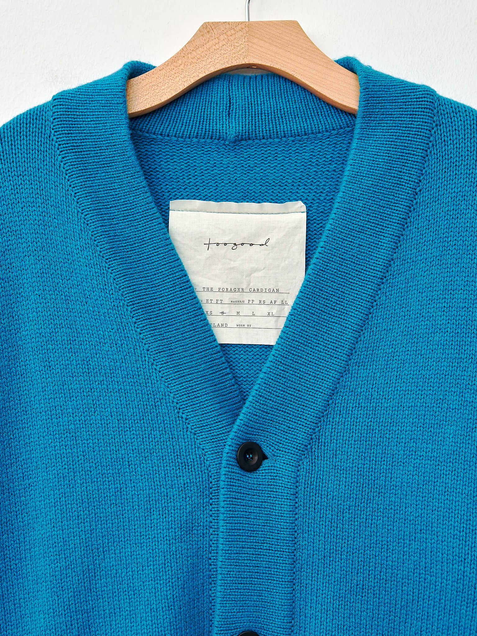 Namu Shop - Toogood The Forager Cardigan - Lambswool Arctic Blue