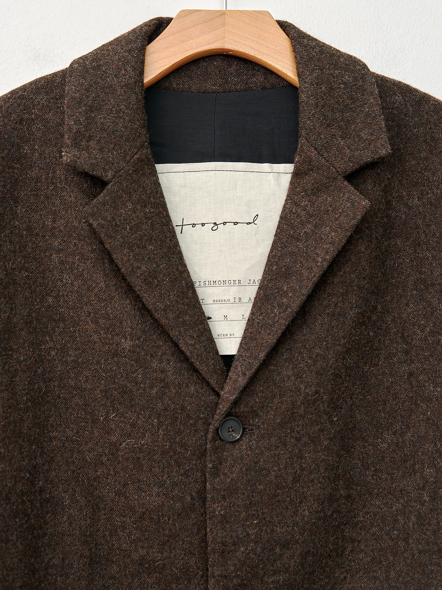 Namu Shop - Toogood The Fishmonger Jacket - Natural Wool Walnut