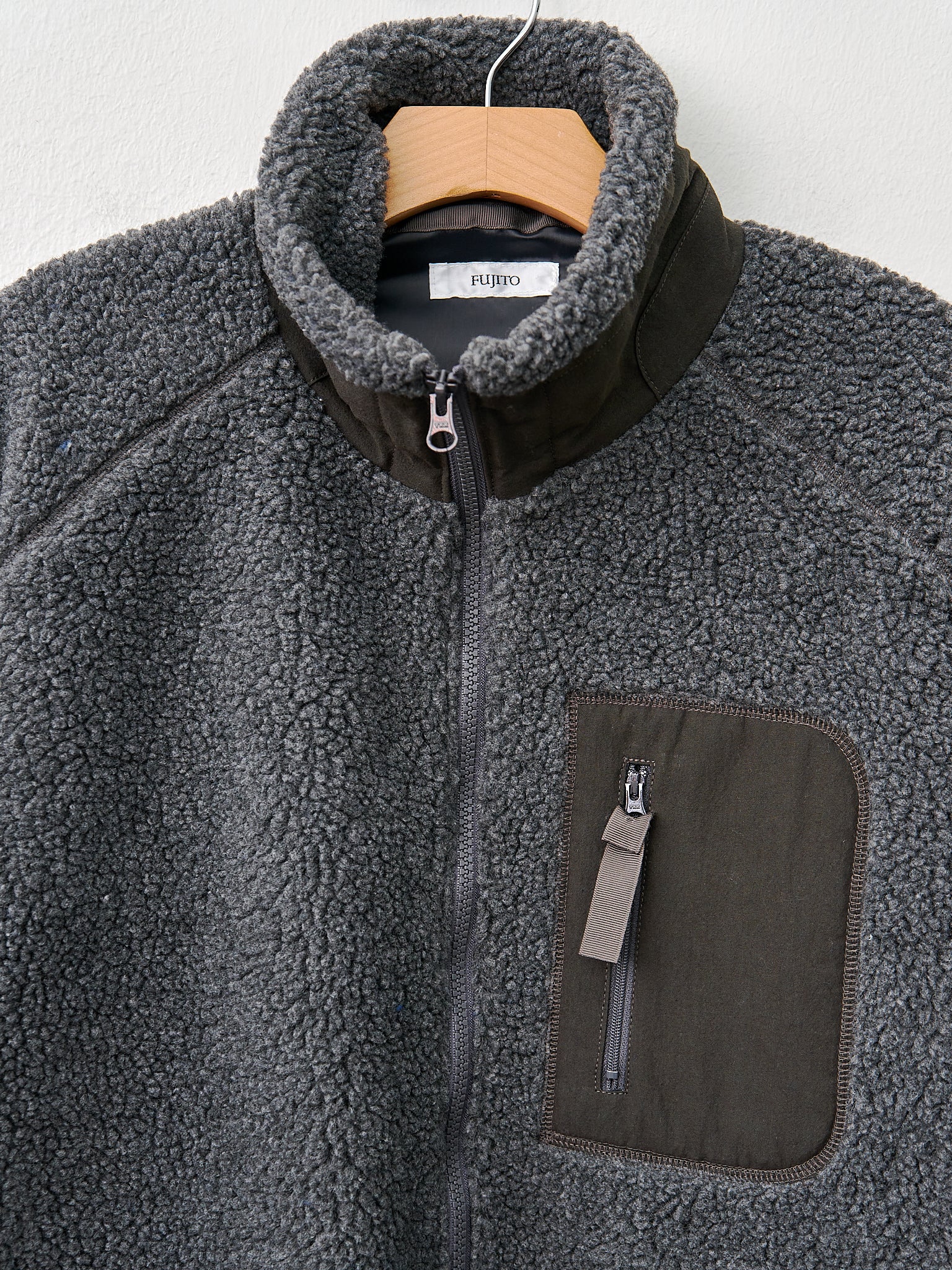 Namu Shop - Fujito Fleece Blouson - Charcoal