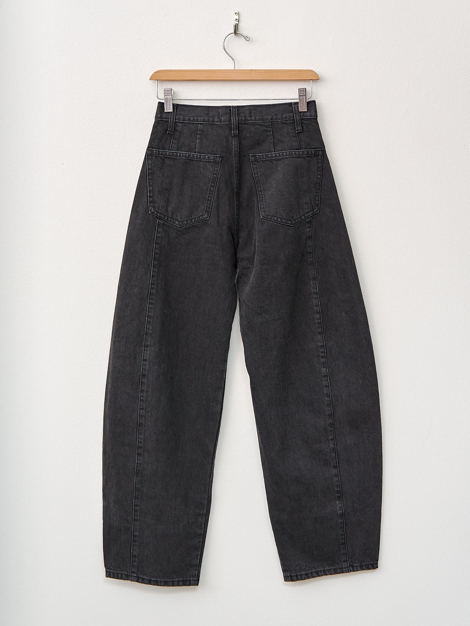 Namu Shop - Sayaka Davis Barrel Denim Pants - Black