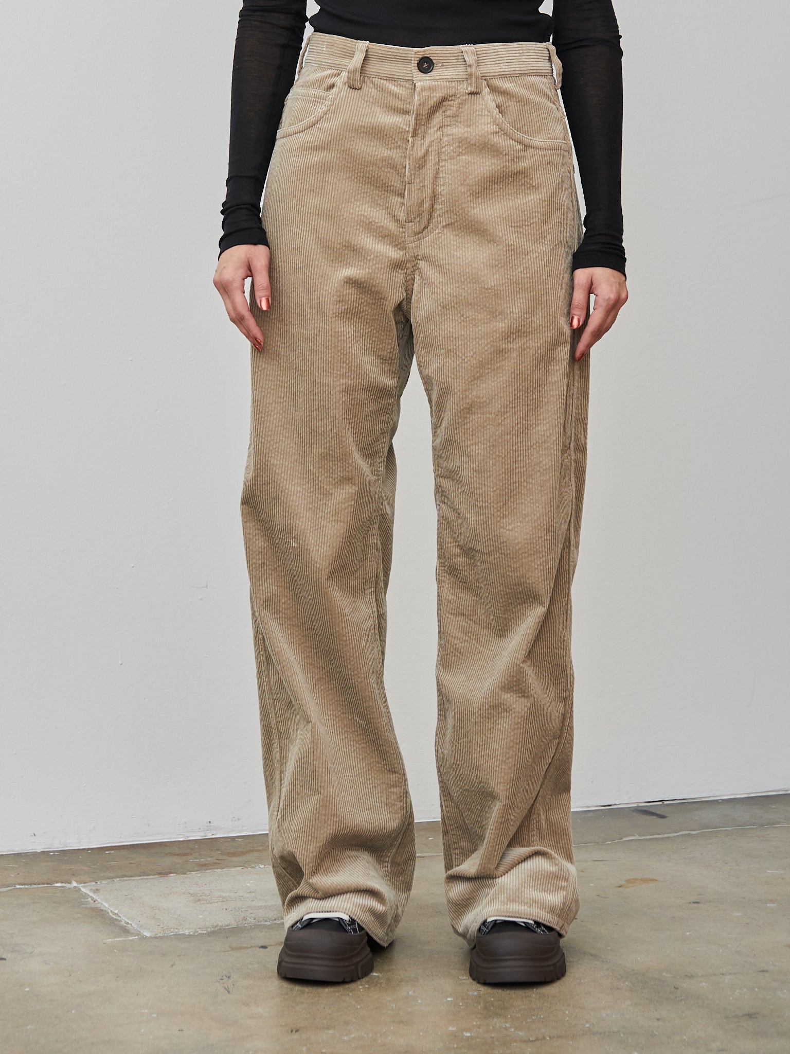 Namu Shop - Sofie D'Hoore Pavia Corduroy Trouser - Sand