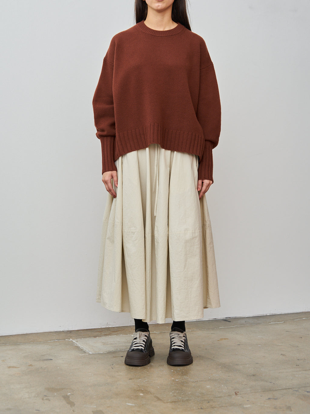 Namu Shop - Sayaka Davis Balloon Sleeve Sweater - Cinnamon