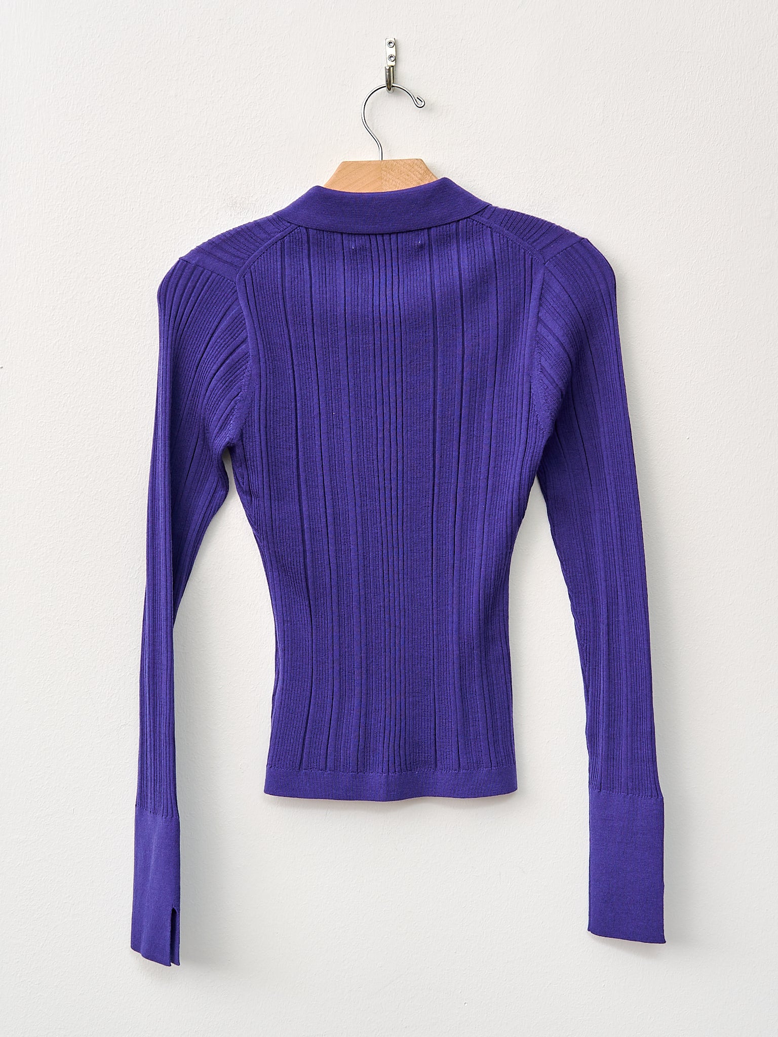 Namu Shop - Sayaka Davis Ribbed Knit Polo - Grape