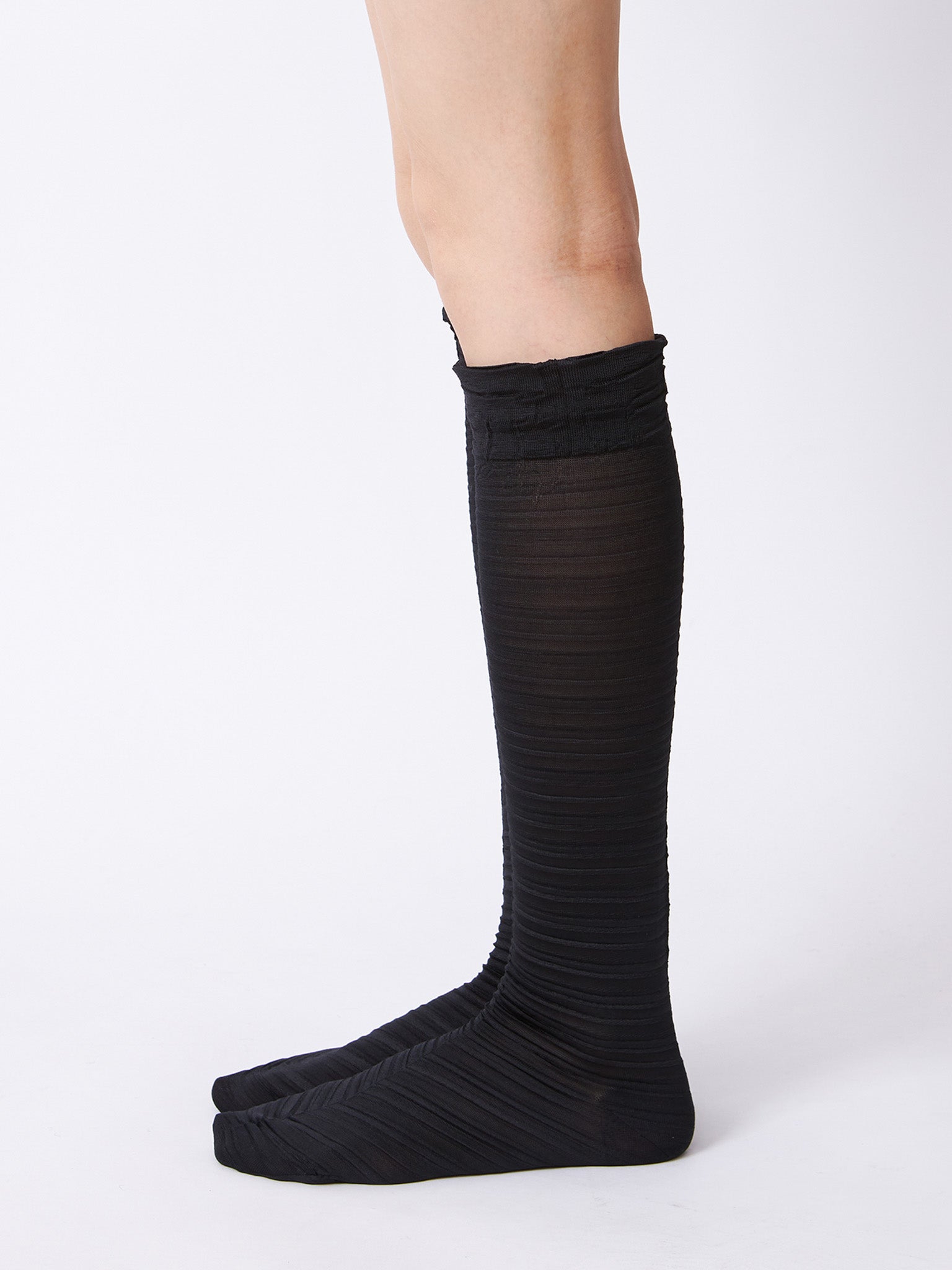 Namu Shop - Babaco Crushed Long Socks - Black