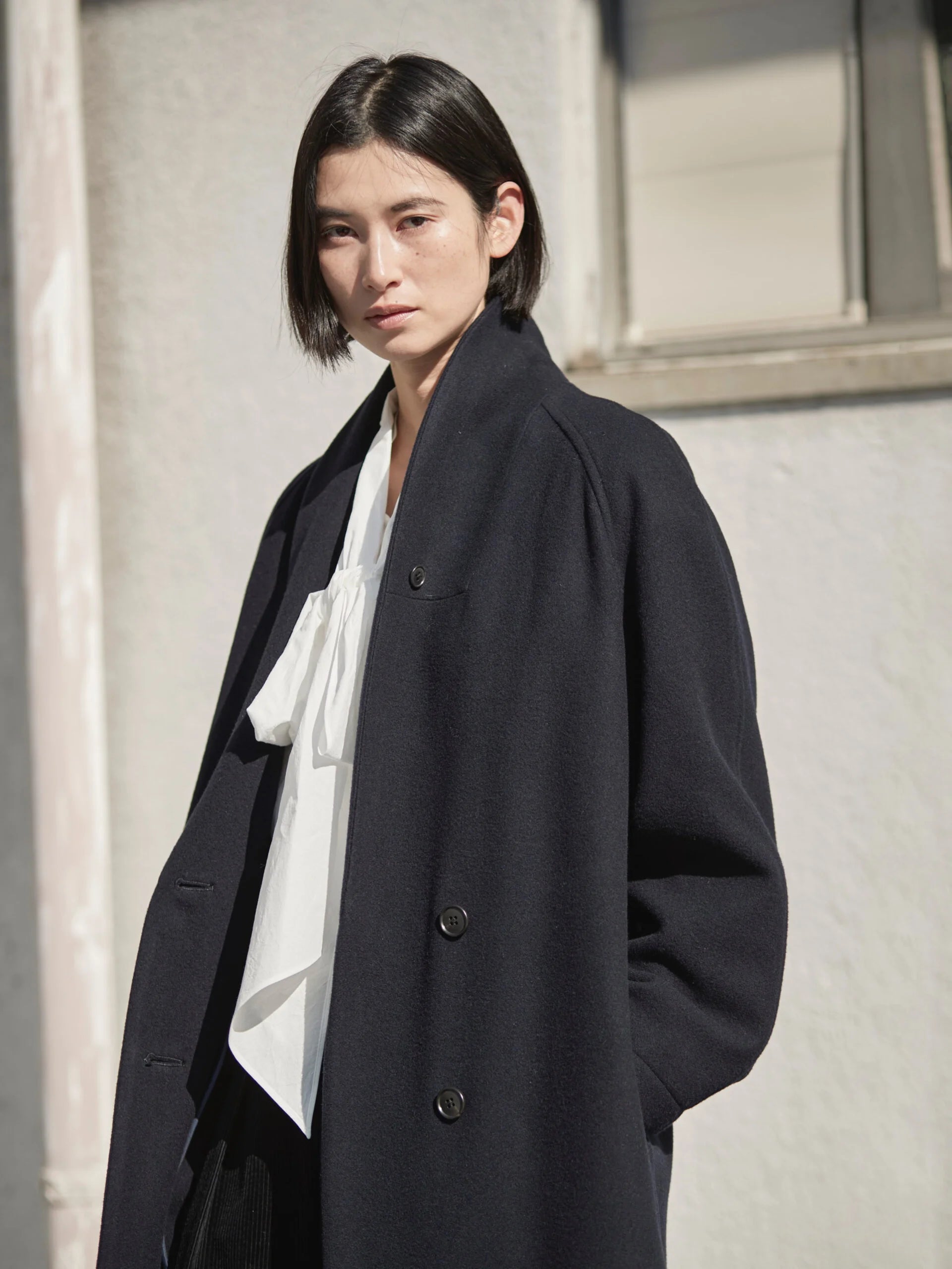 Namu Shop - Nicholson & Nicholson My Robe Coat - Navy