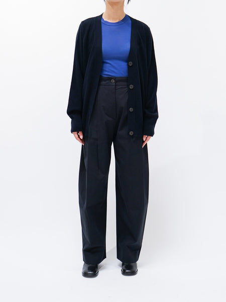 Namu Shop - Studio Nicholson Acuna Double Pleat Front Pant - Darkest Navy