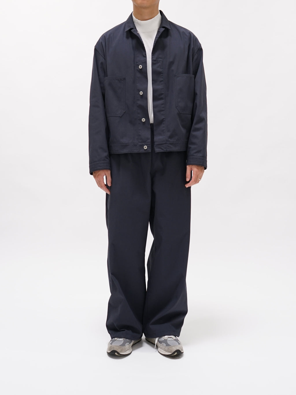 Namu Shop - Y Organic Cotton/Recycle Polyester Twill Easy Trouser - Navy (restocked)