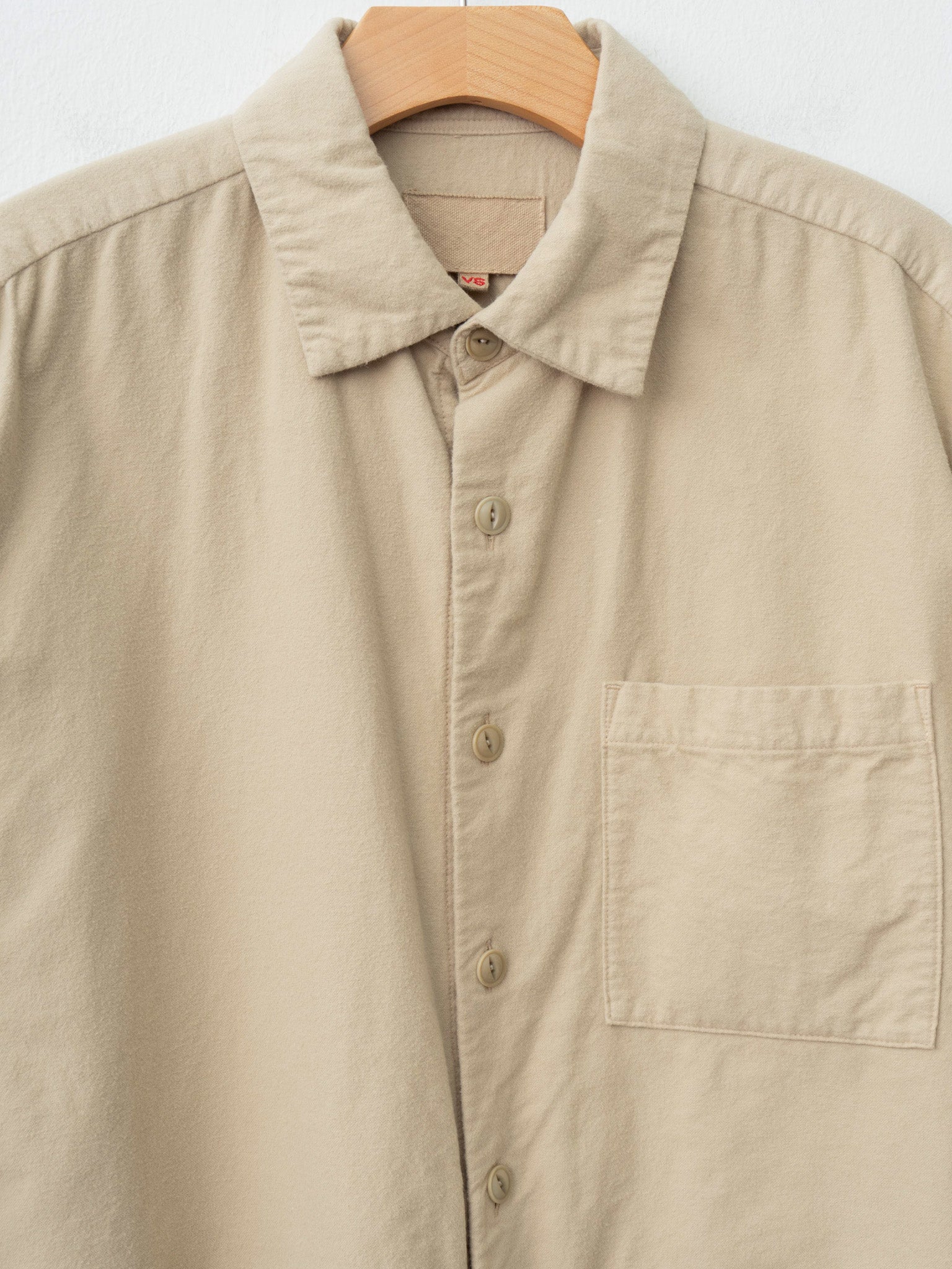 Namu Shop - Yoko Sakamoto Brushed Cotton Box Shirt - Beige