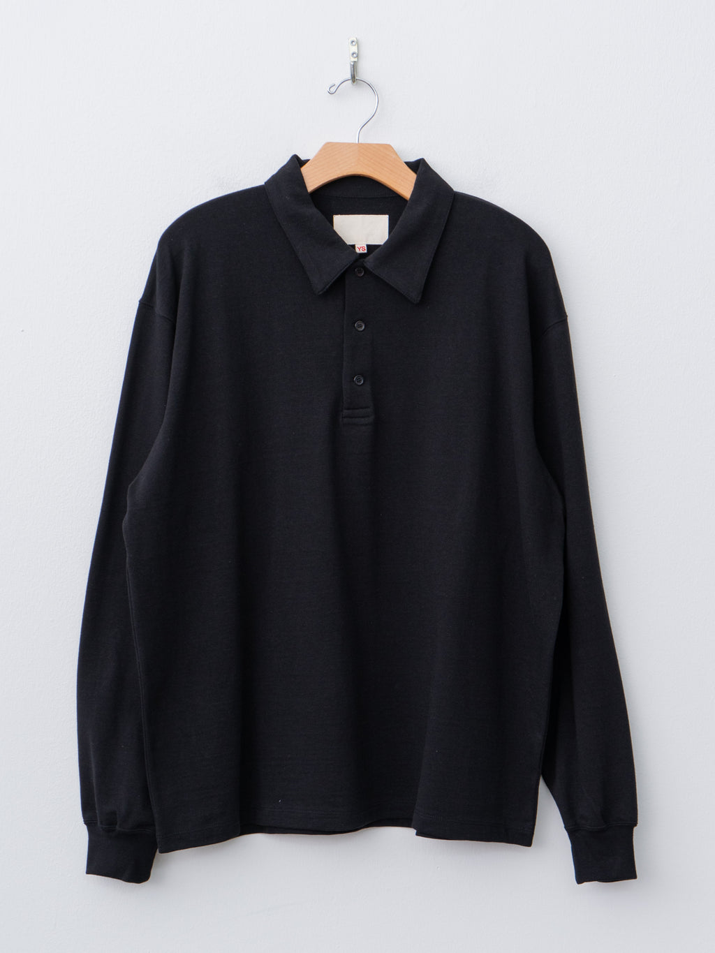 Namu Shop - Yoko Sakamoto Tsuriami L/S Polo - Black