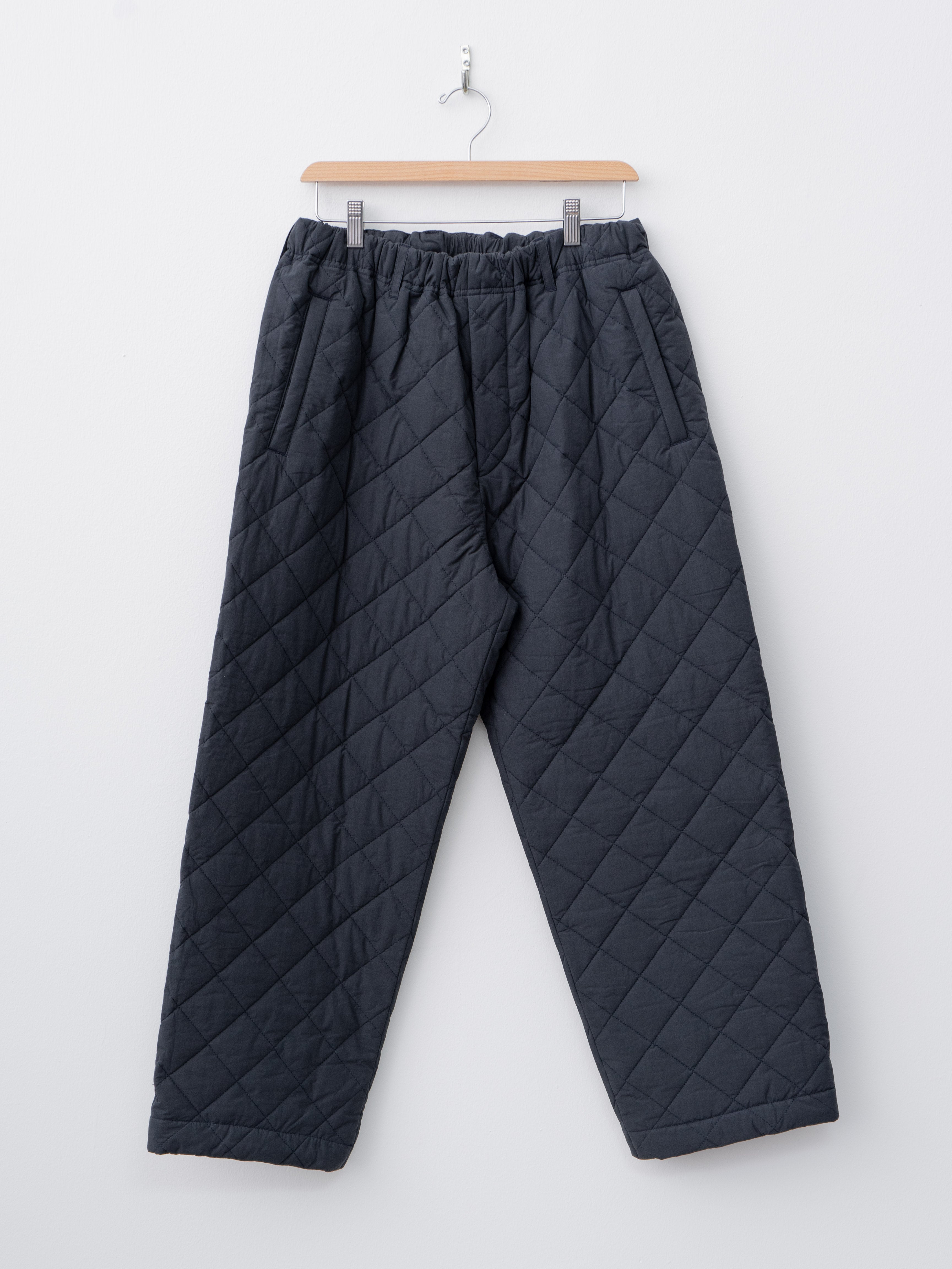 Namu Shop - Yoko Sakamoto Quilting Wide Pants - Navy