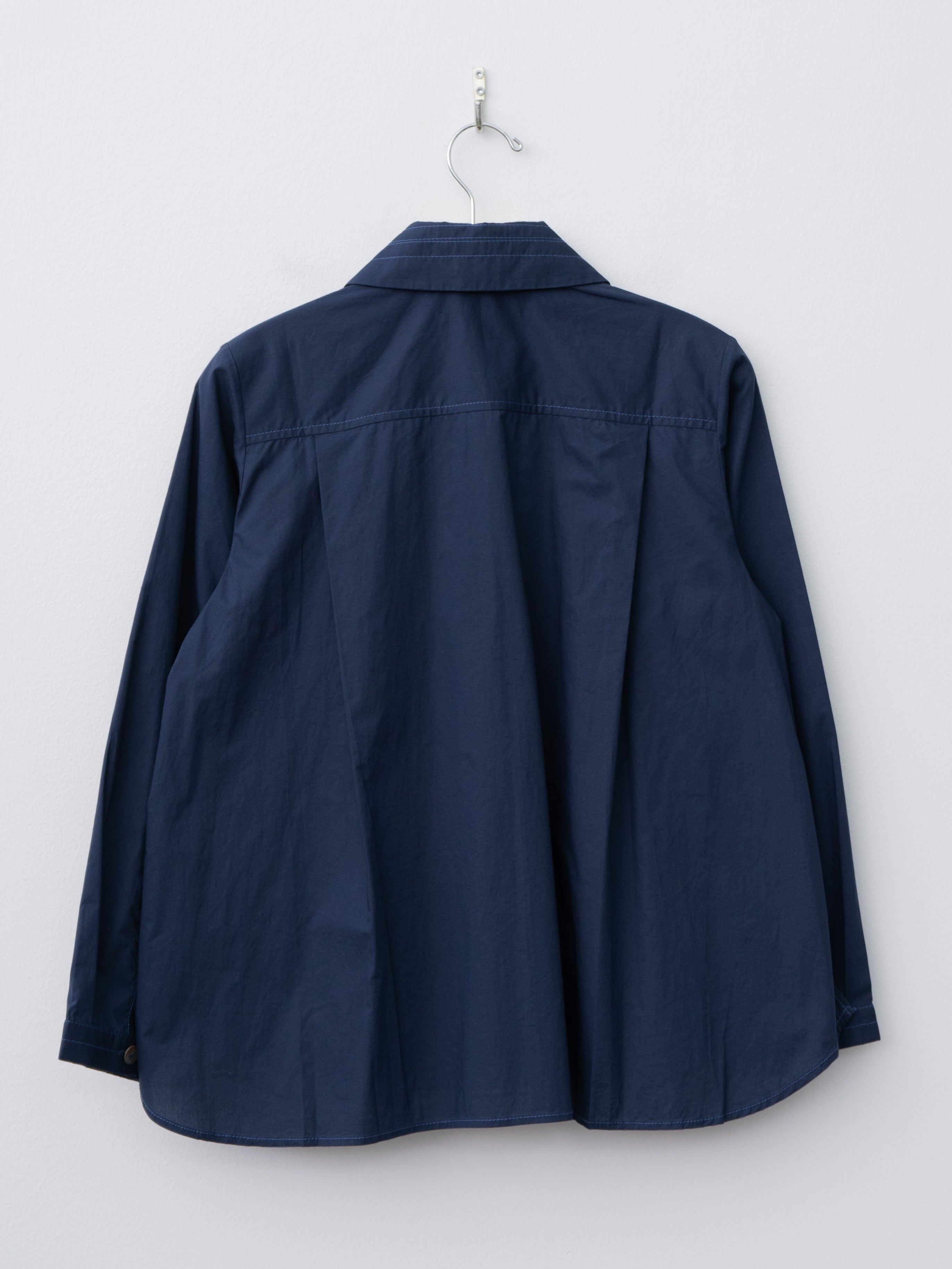 Namu Shop - Jan Machenhauer Kim Shirt Jacket - Indigo with Indigo Stitch