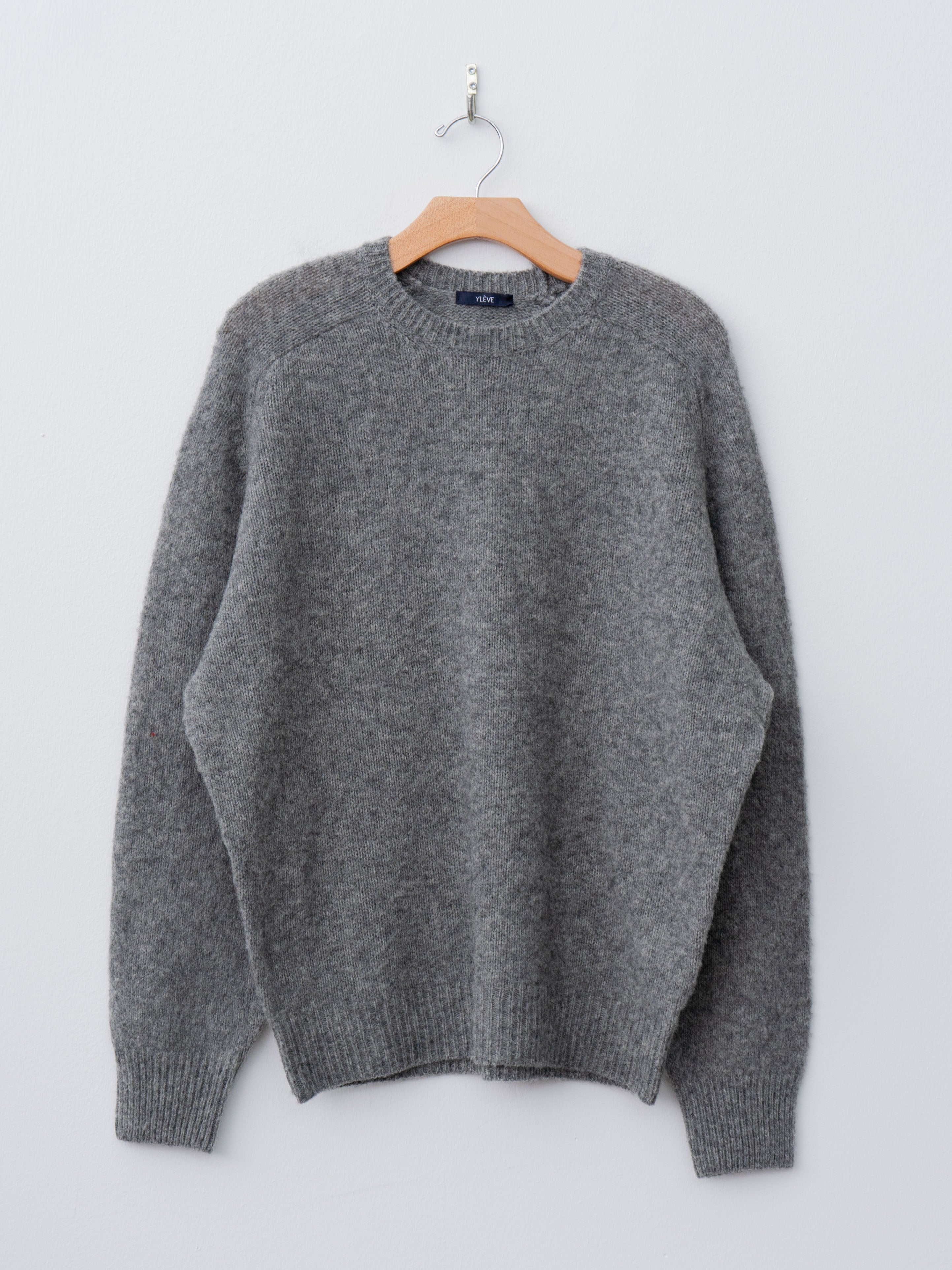 Namu Shop - Yleve Italian Brushed Wool pullover Knit - Gray