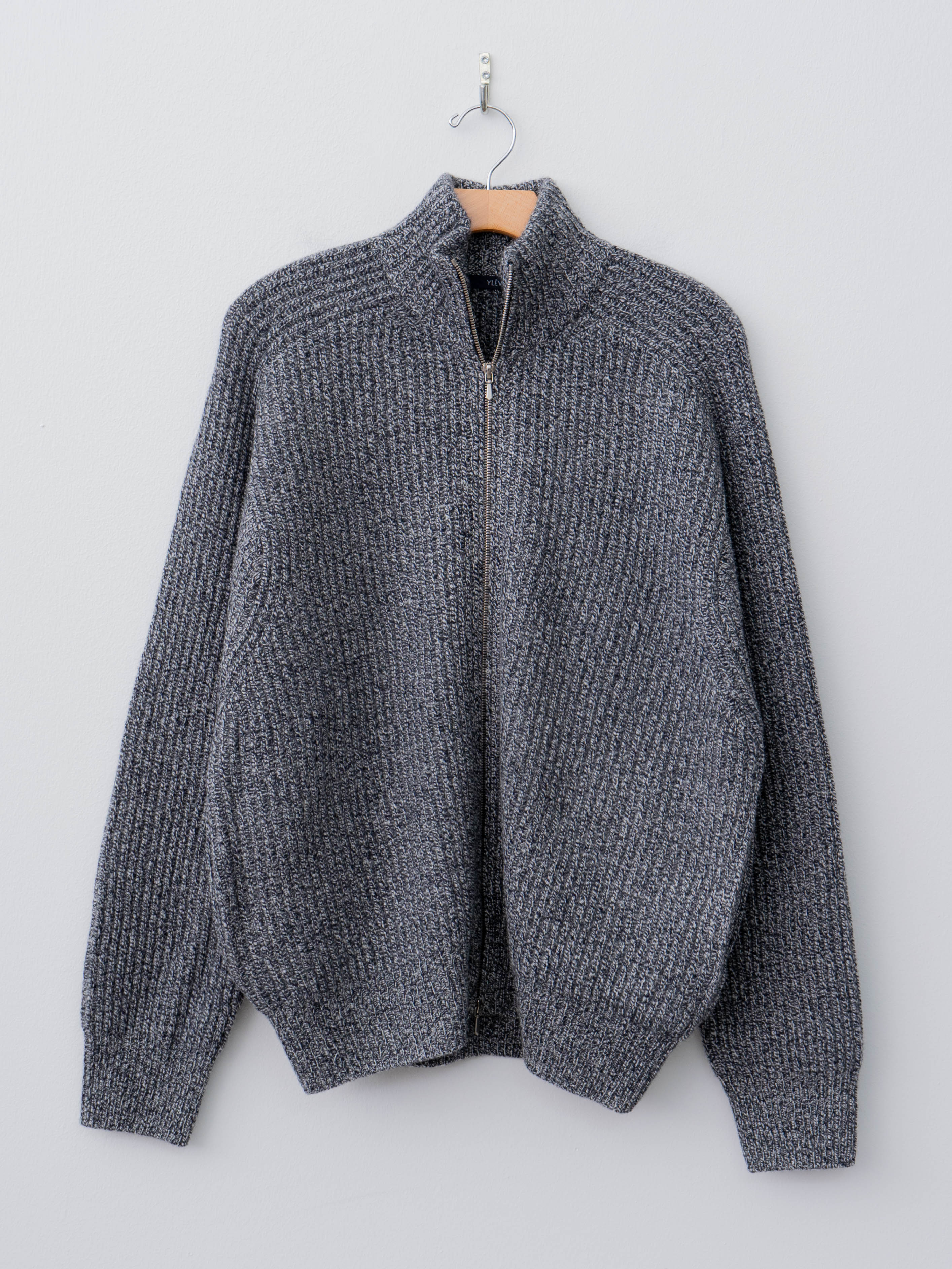 Namu Shop - Yleve Wool Cashmere Driver's Knit - Black Melange