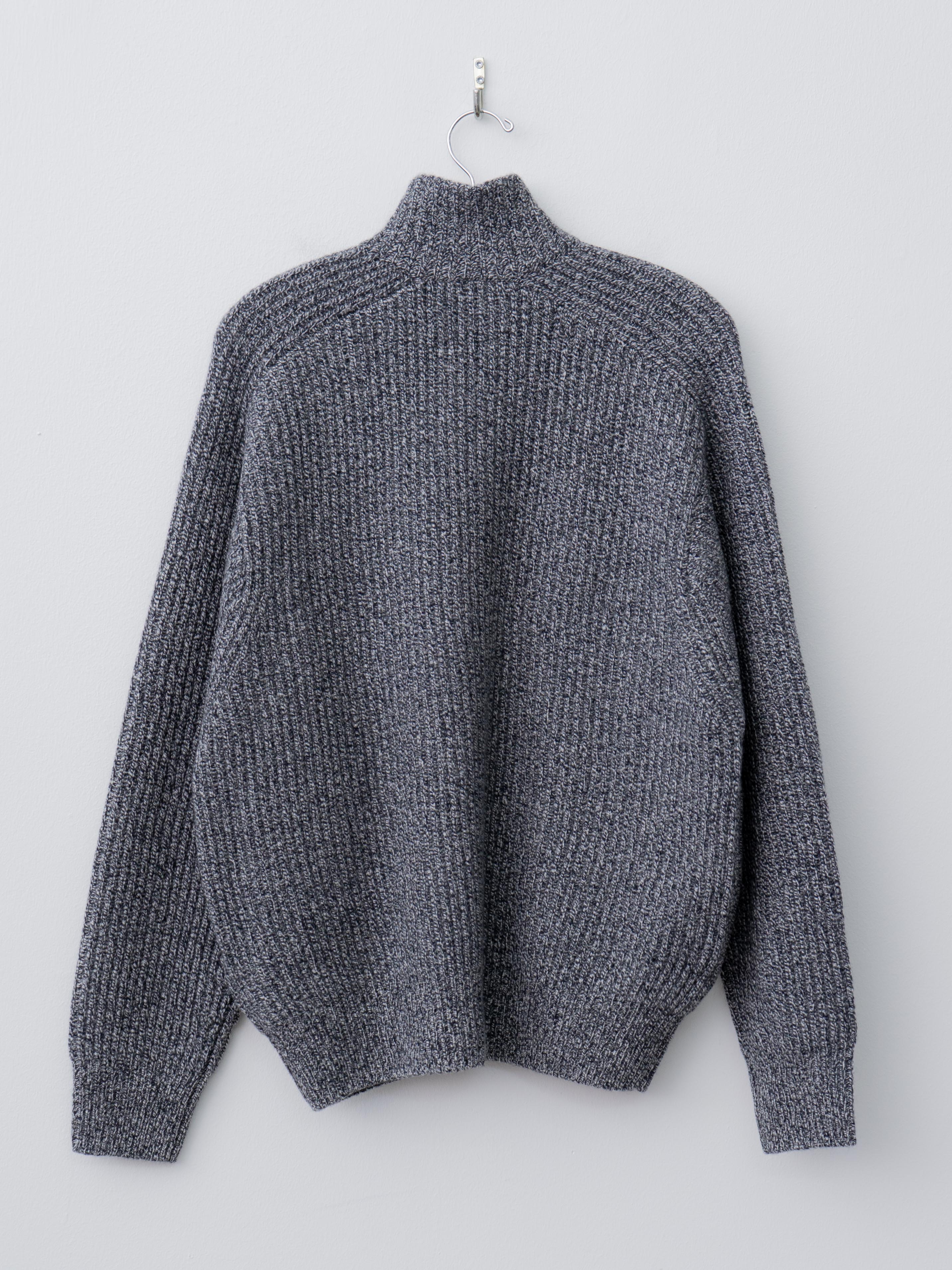 Namu Shop - Yleve Wool Cashmere Driver's Knit - Black Melange