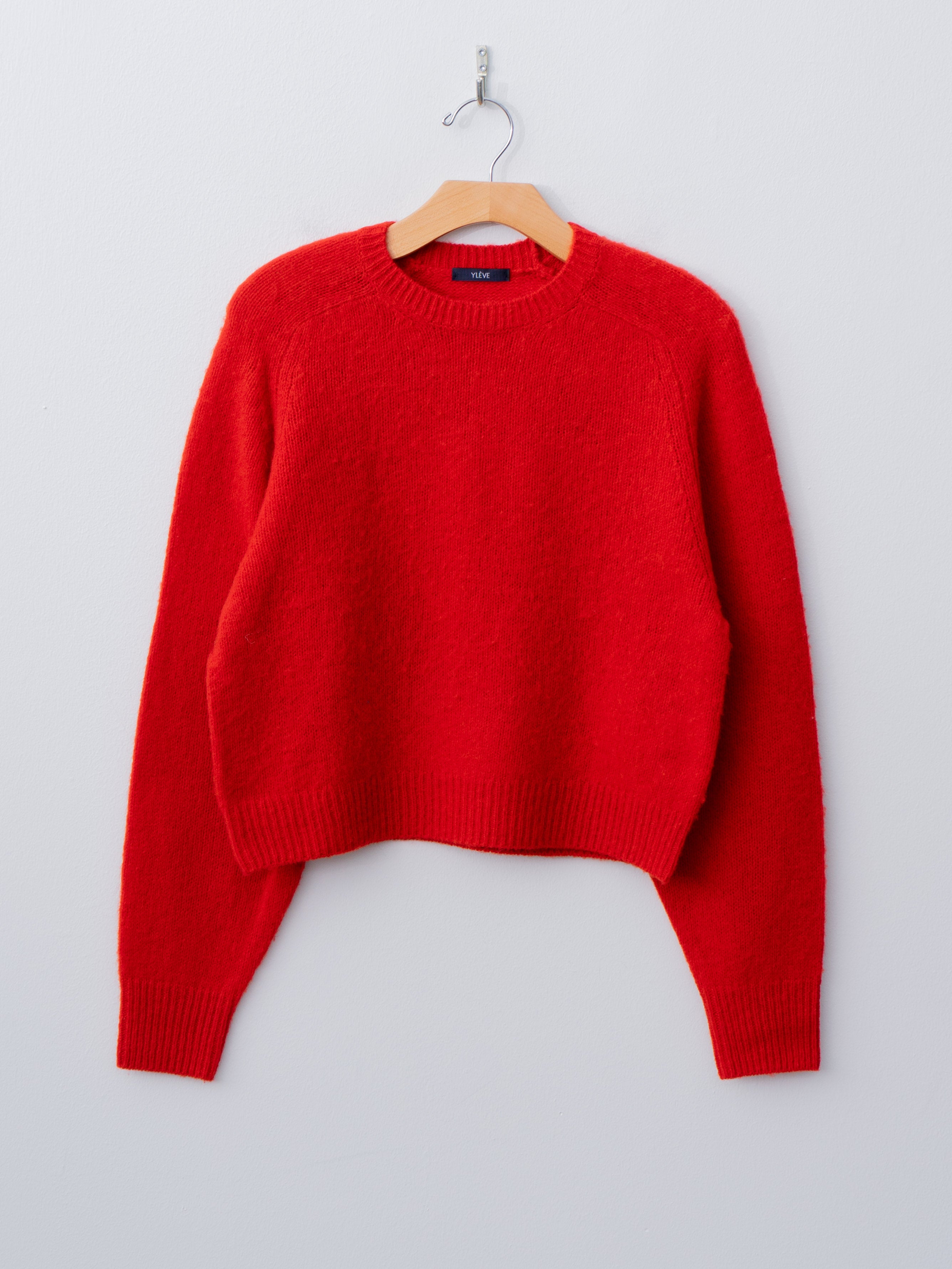 Namu Shop - Yleve Italian Brushed Wool Pullover Knit - Red