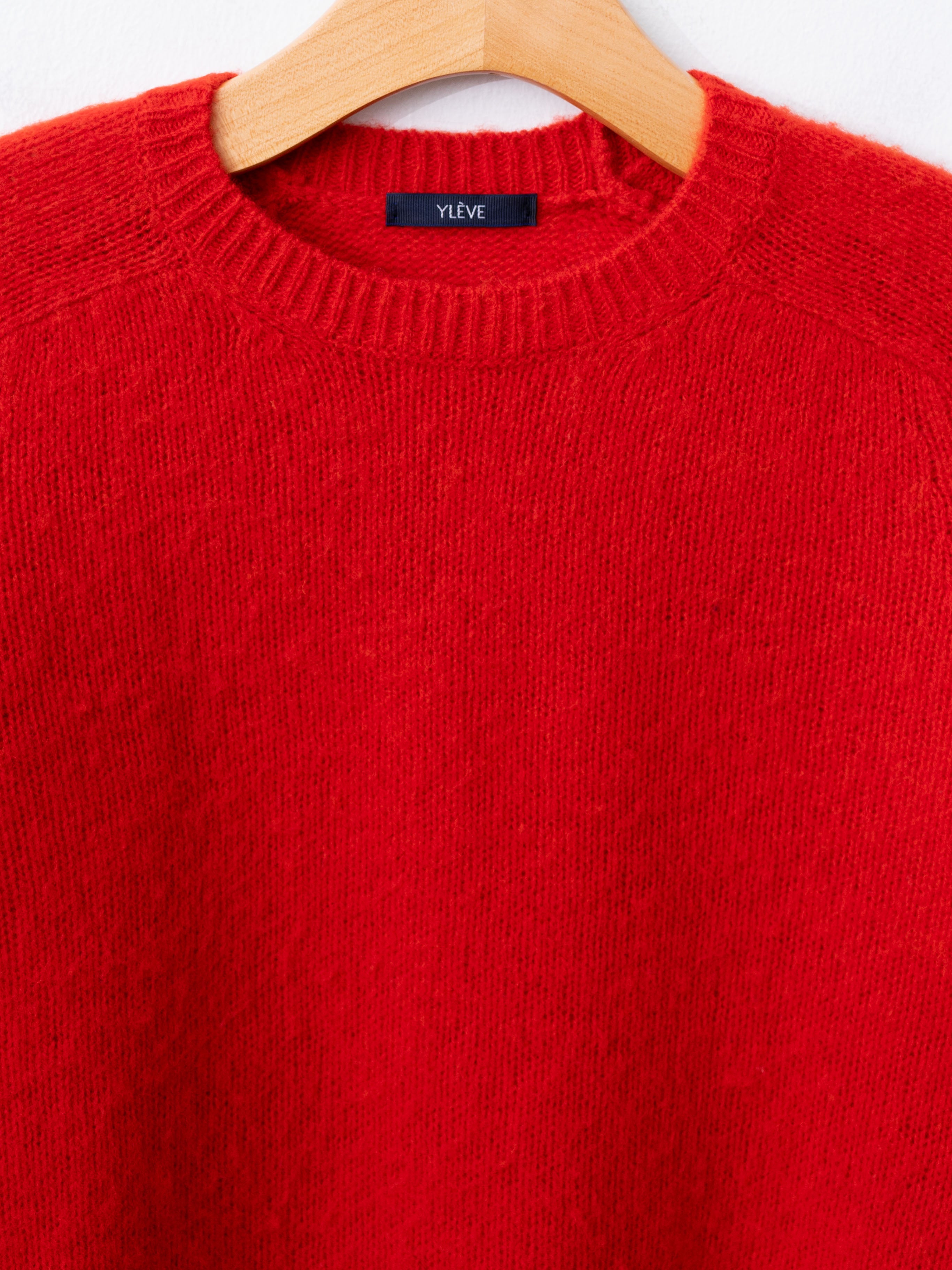 Namu Shop - Yleve Italian Brushed Wool Pullover Knit - Red