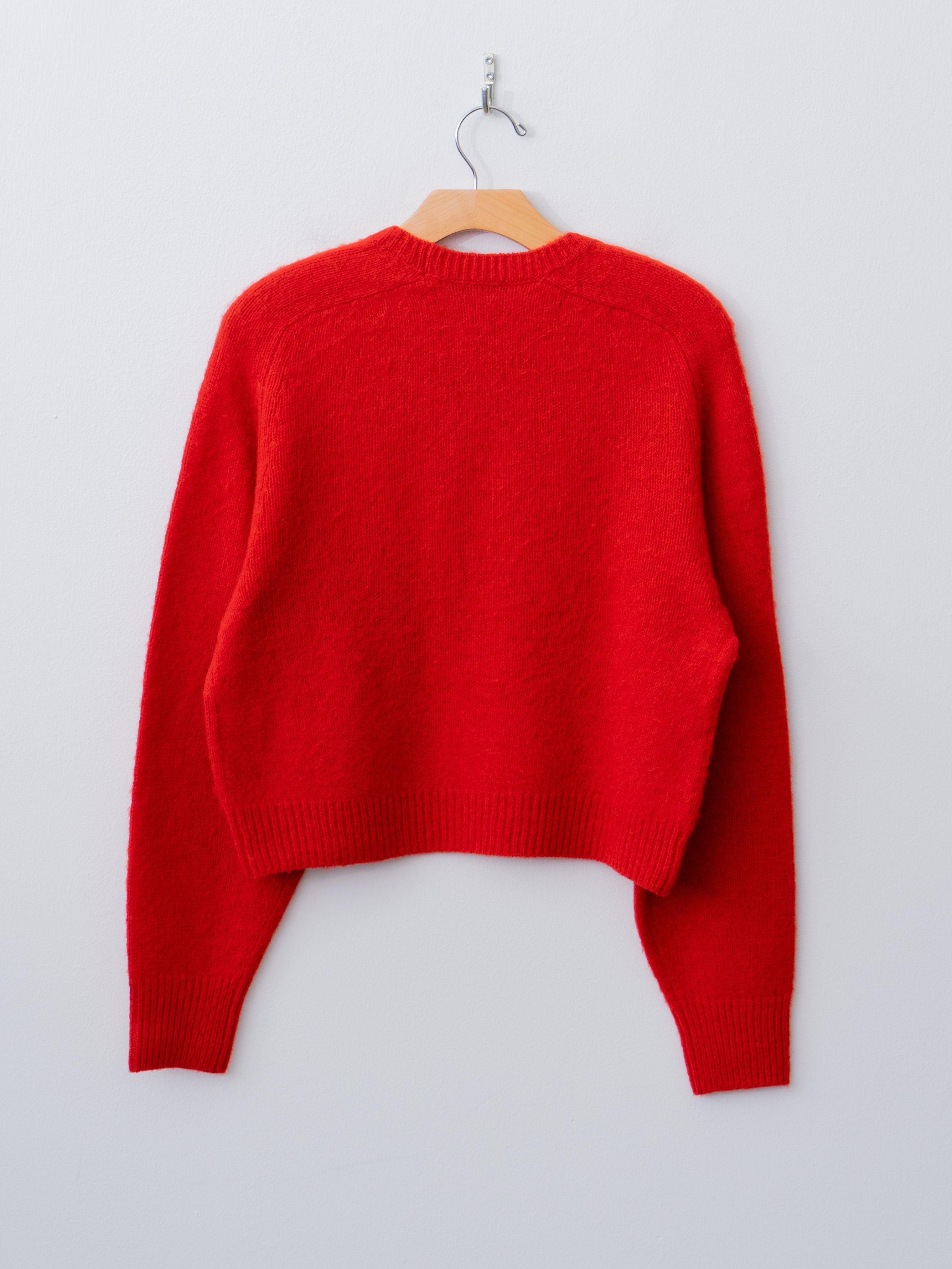 Namu Shop - Yleve Italian Brushed Wool Pullover Knit - Red