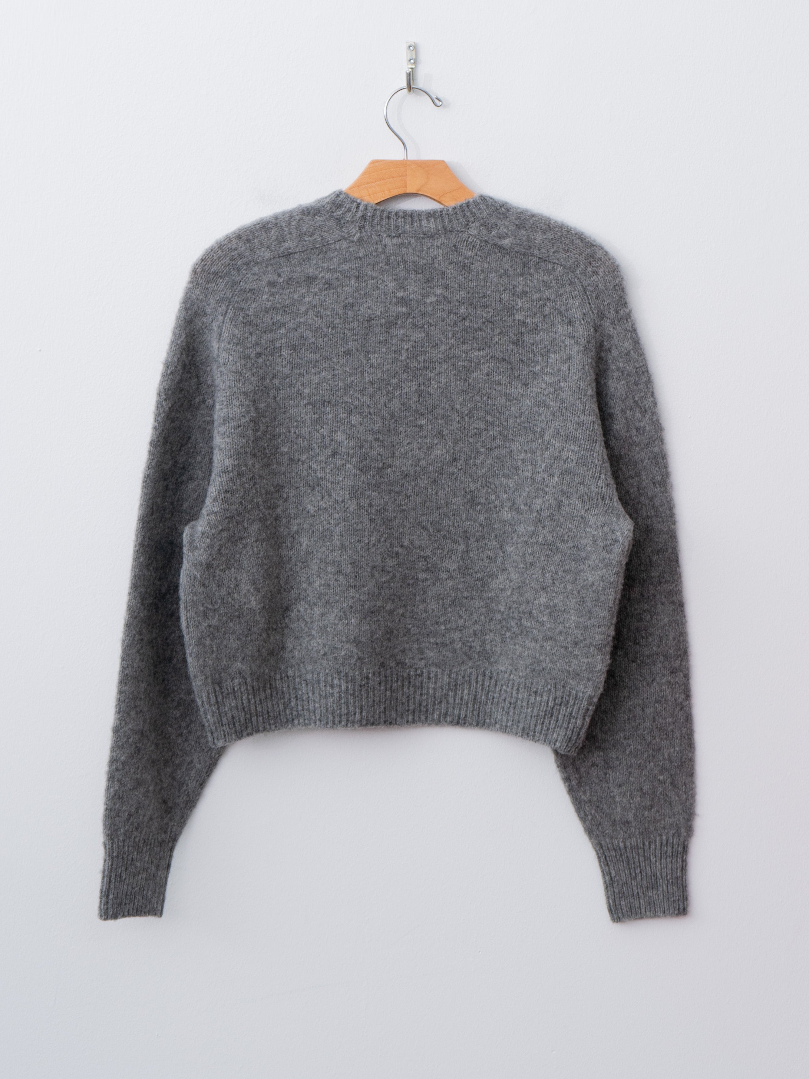 Namu Shop - Yleve Italian Brushed Wool Pullover Knit - Gray