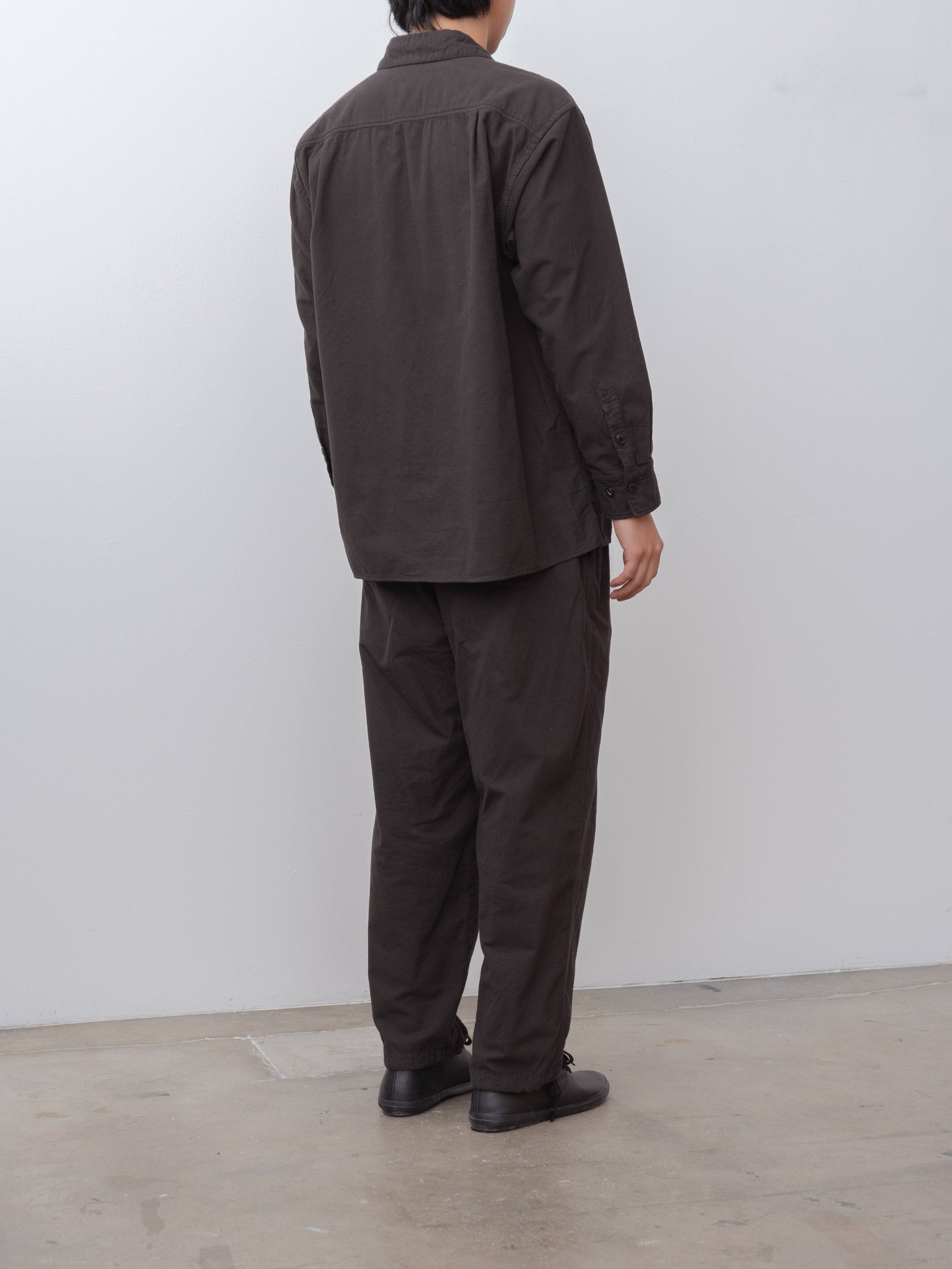 Namu Shop - Yoko Sakamoto Brushed Cotton Tapered Pants - Brown