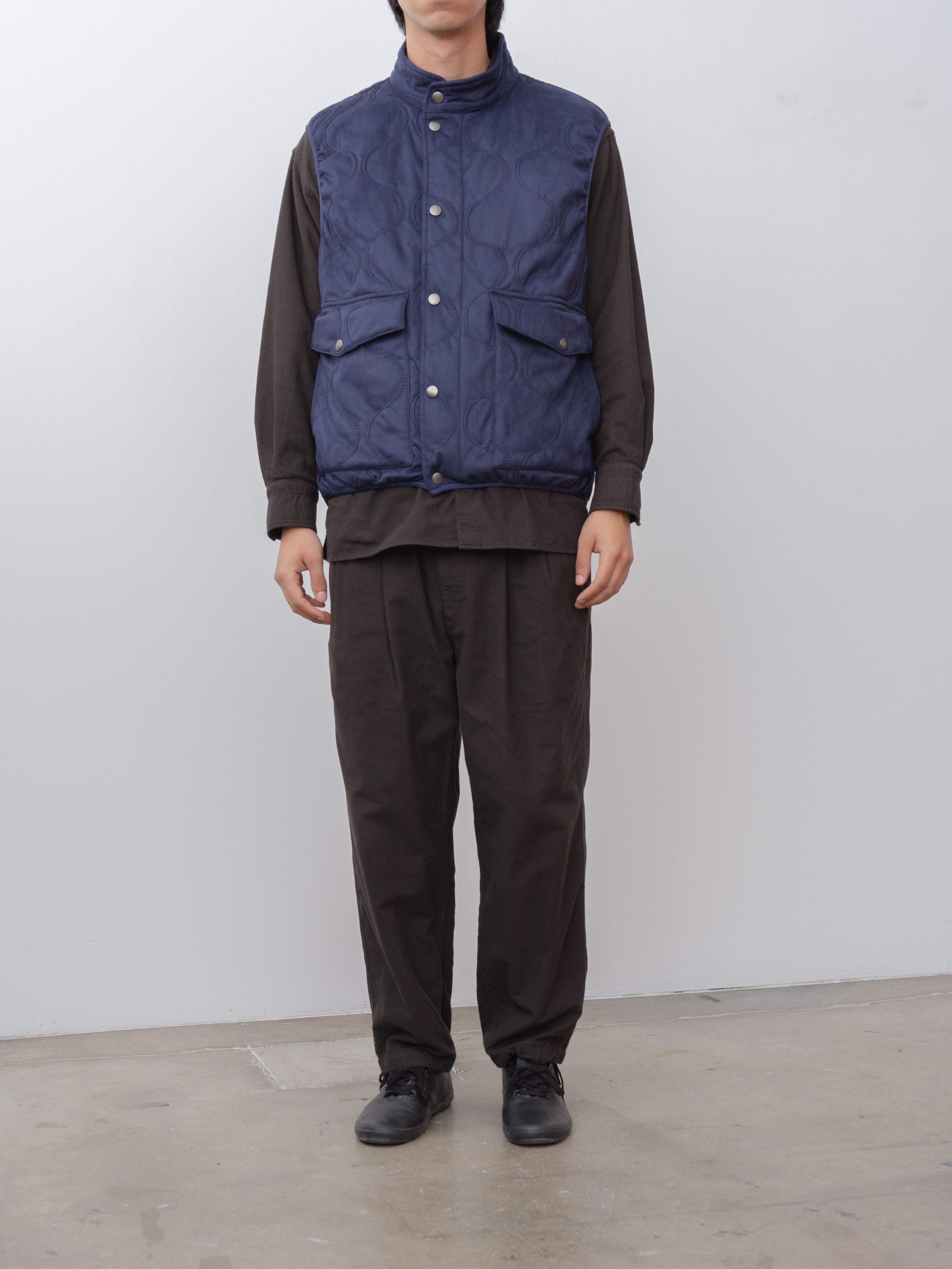 Namu Shop - Yoko Sakamoto Brushed Cotton Tapered Pants - Brown