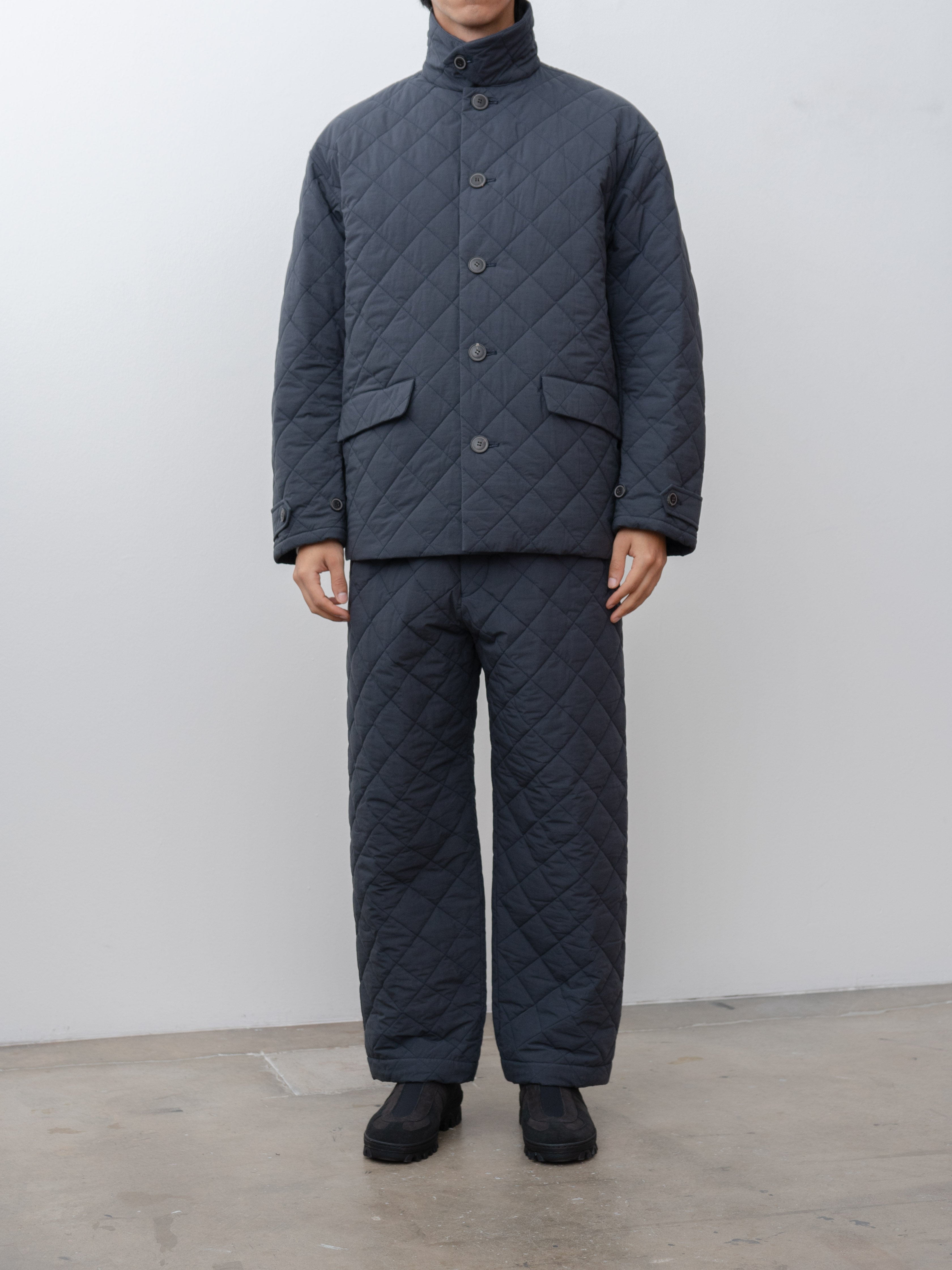 Namu Shop - Yoko Sakamoto Quilting Wide Pants - Navy