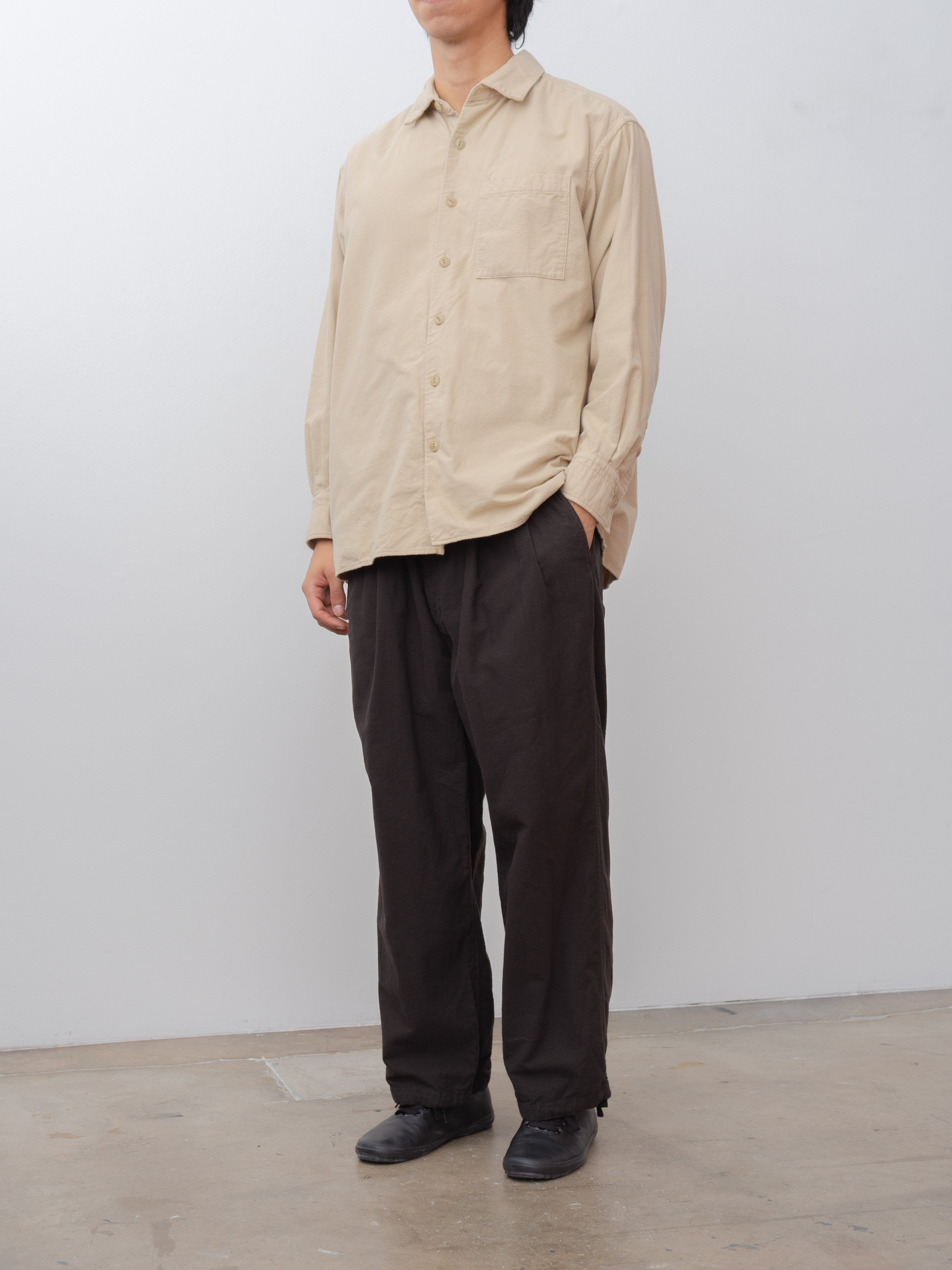 Namu Shop - Yoko Sakamoto Brushed Cotton Box Shirt - Beige