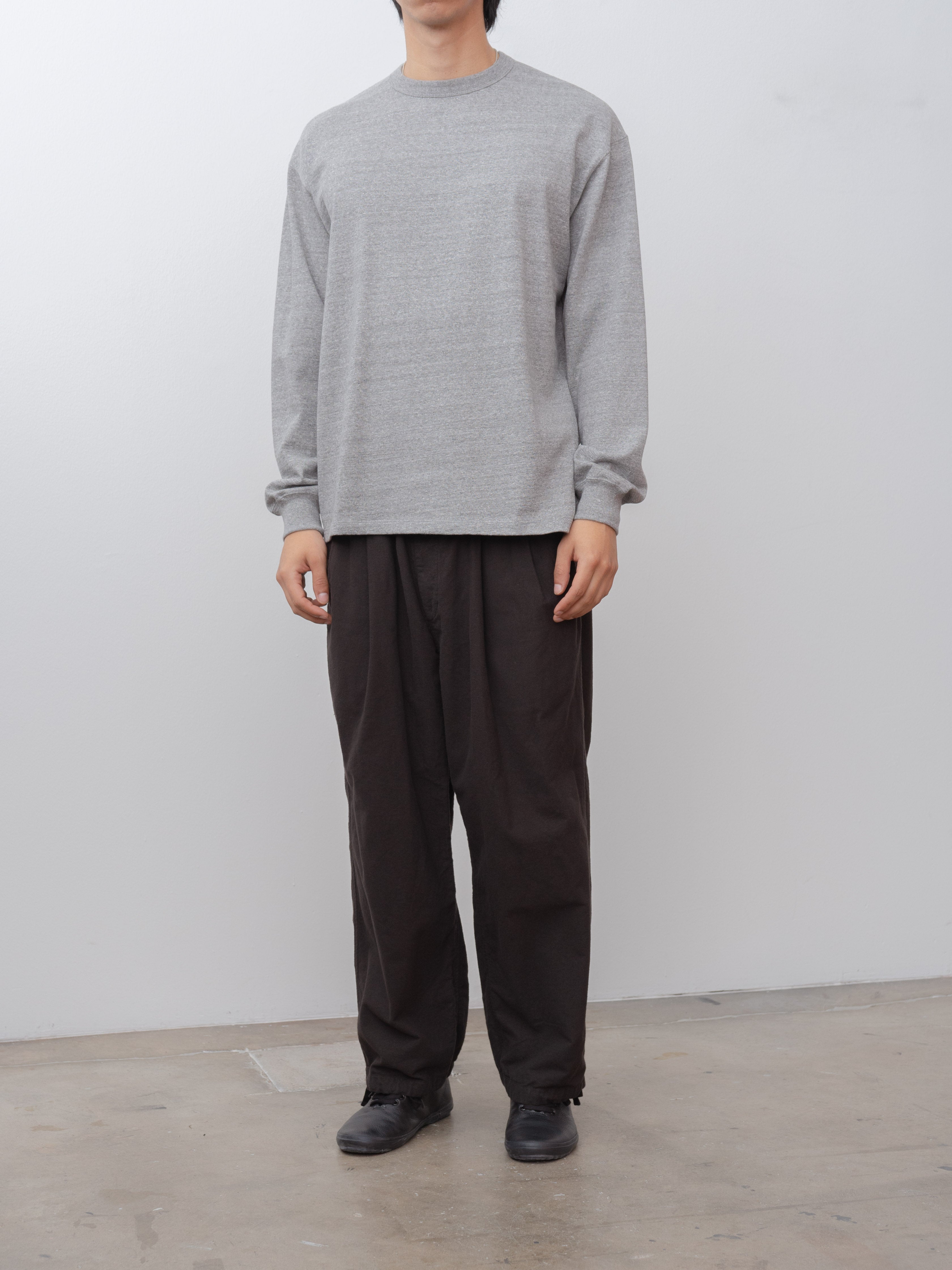 Namu Shop - Yoko Sakamoto Tsuriami L/S Crew Neck - Heather Gray