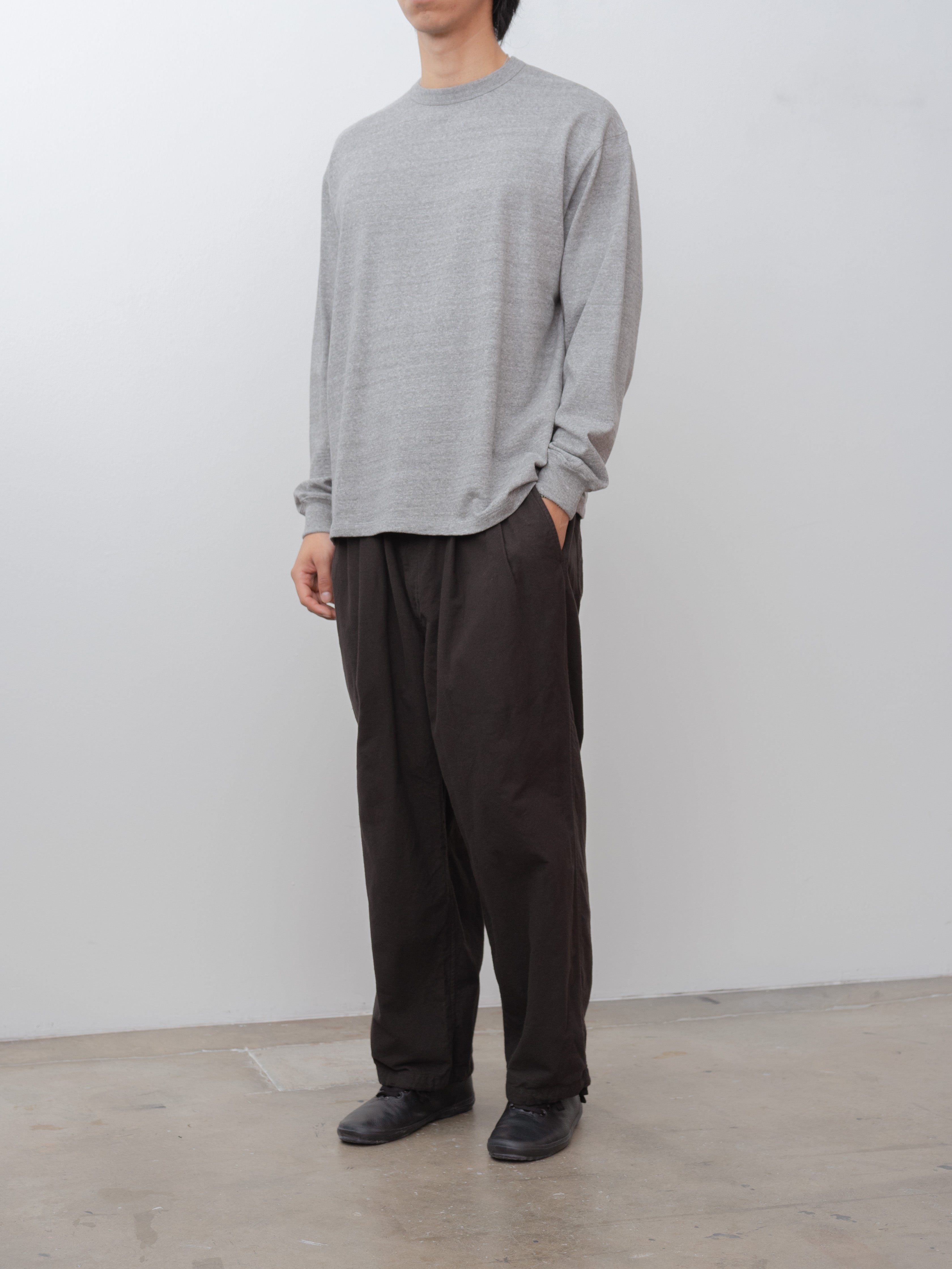 Namu Shop - Yoko Sakamoto Tsuriami L/S Crew Neck - Heather Gray