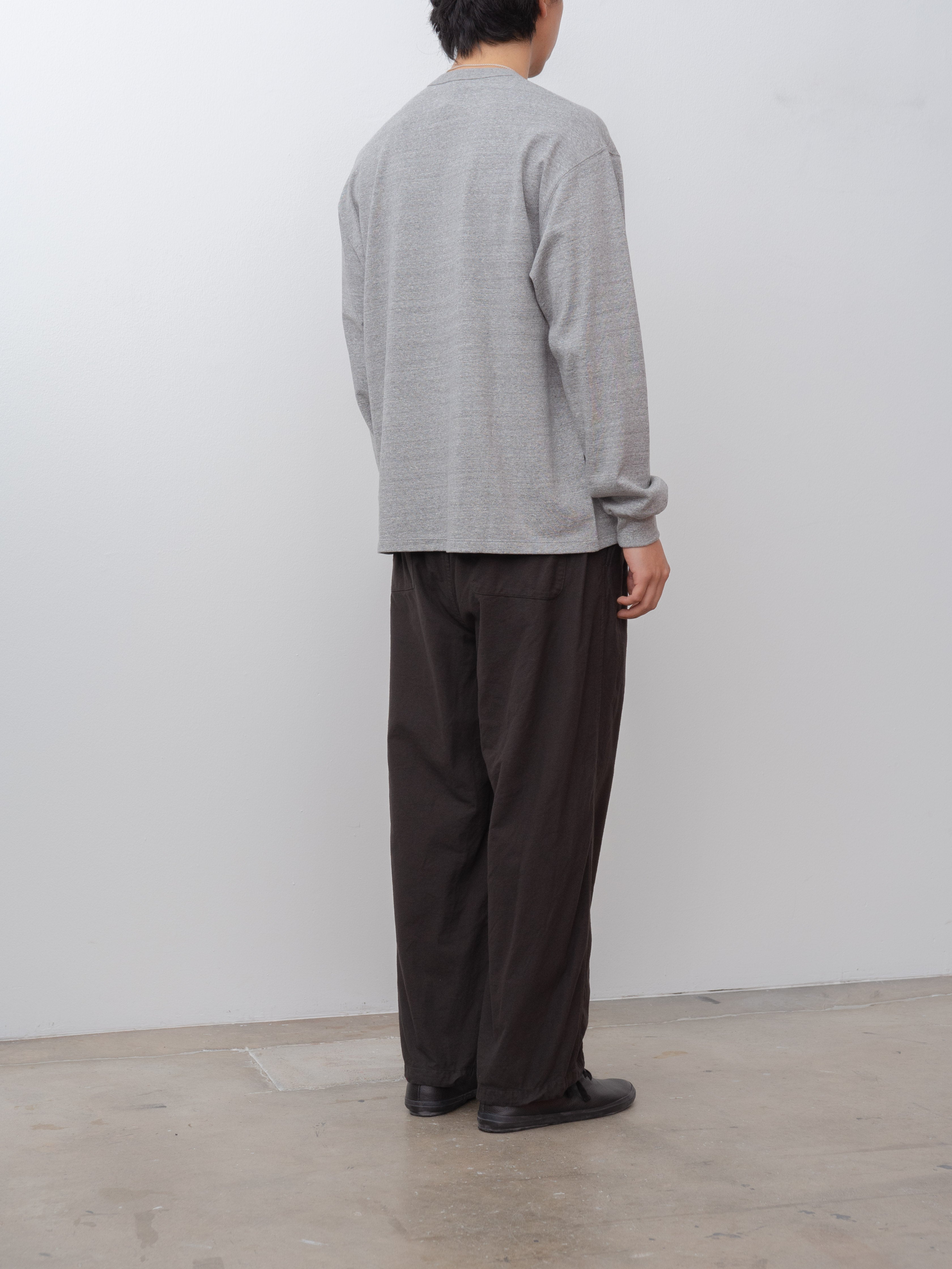 Namu Shop - Yoko Sakamoto Tsuriami L/S Crew Neck - Heather Gray