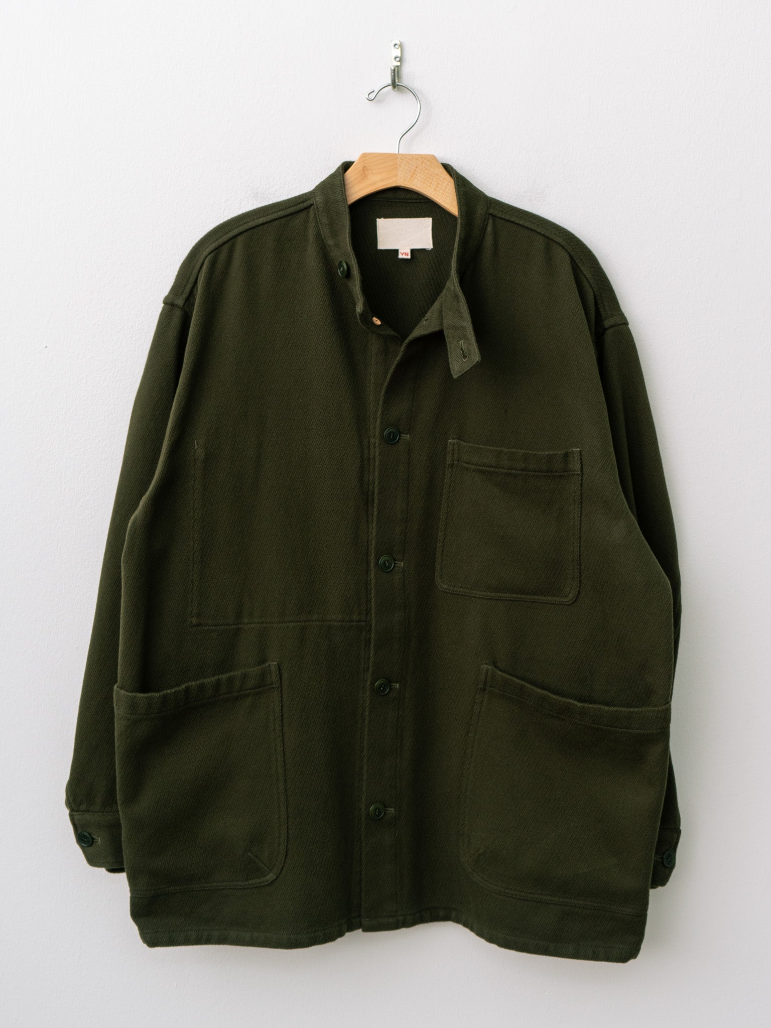 Namu Shop - Yoko Sakamoto Work Stand Collar Jacket - Olive