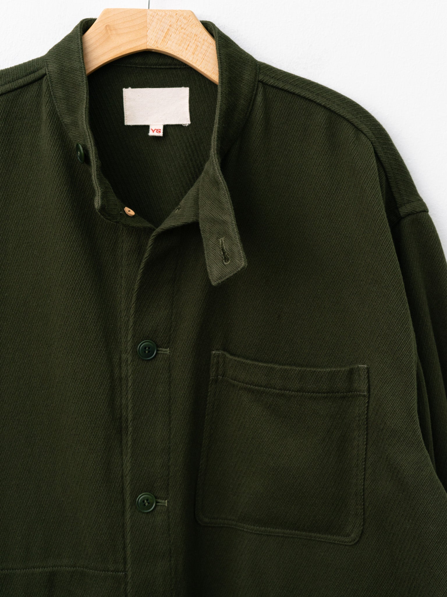 Namu Shop - Yoko Sakamoto Work Stand Collar Jacket - Olive