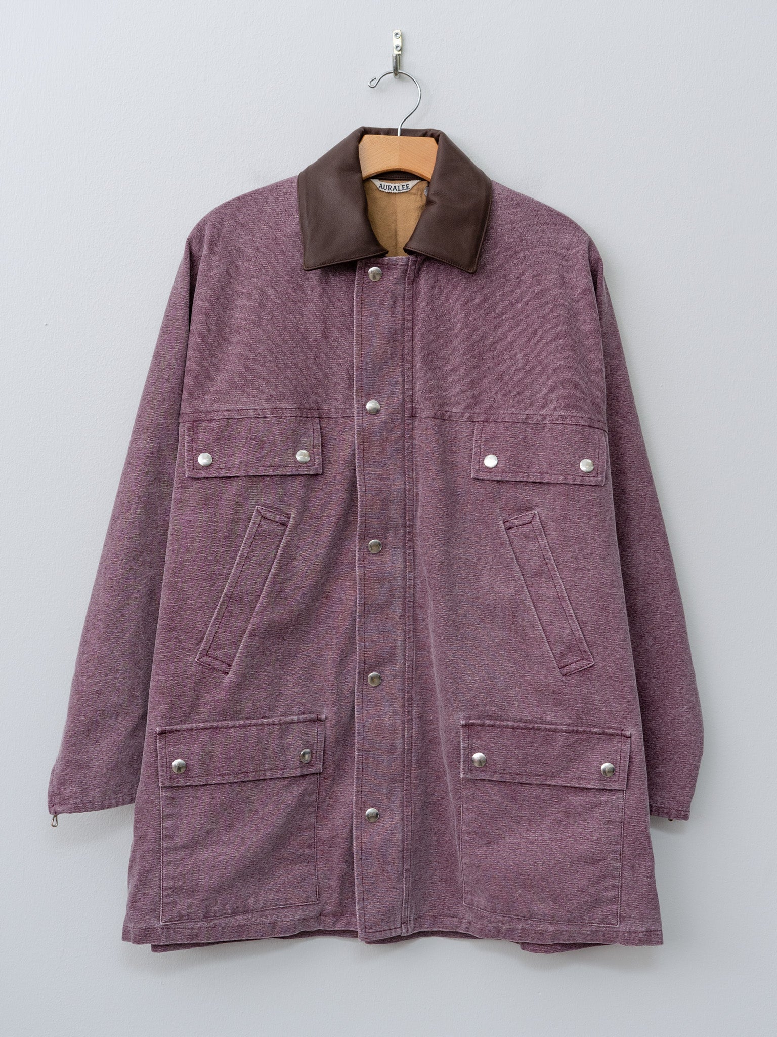 Namu Shop - Auralee Washed Canvas Hunting Blouson - Purple