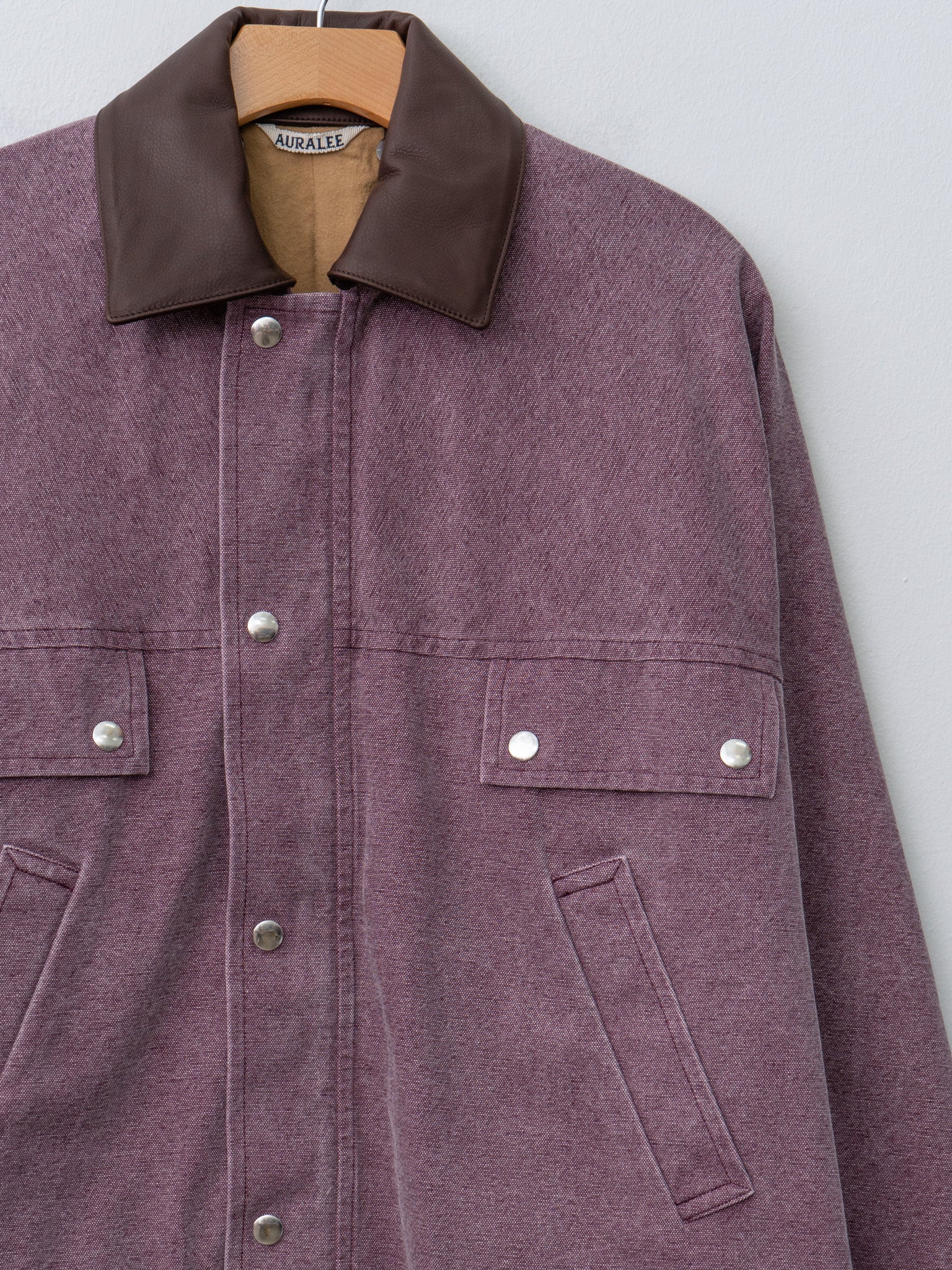 Namu Shop - Auralee Washed Canvas Hunting Blouson - Purple