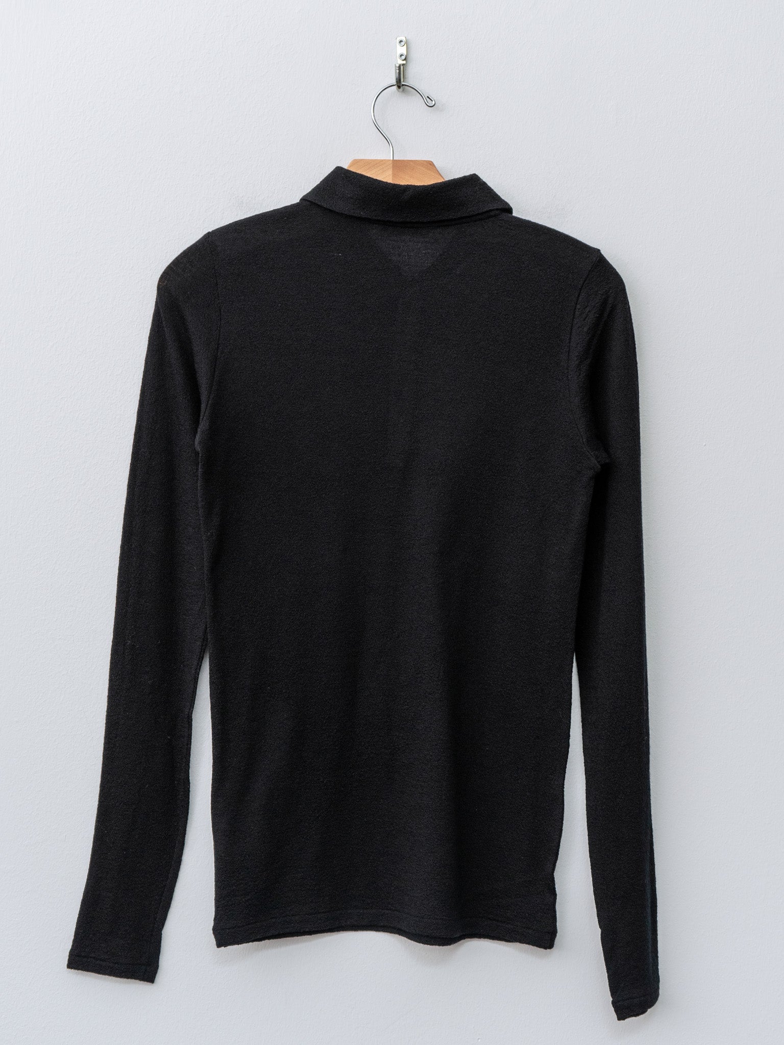 Namu Shop - Auralee Wool Amunzen Polo - Black