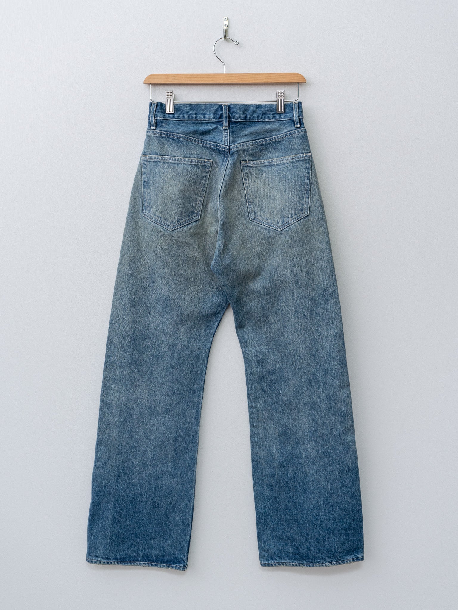 Namu Shop - Auralee Selvedge Faded Heavy Denim Pants - Faded Indigo