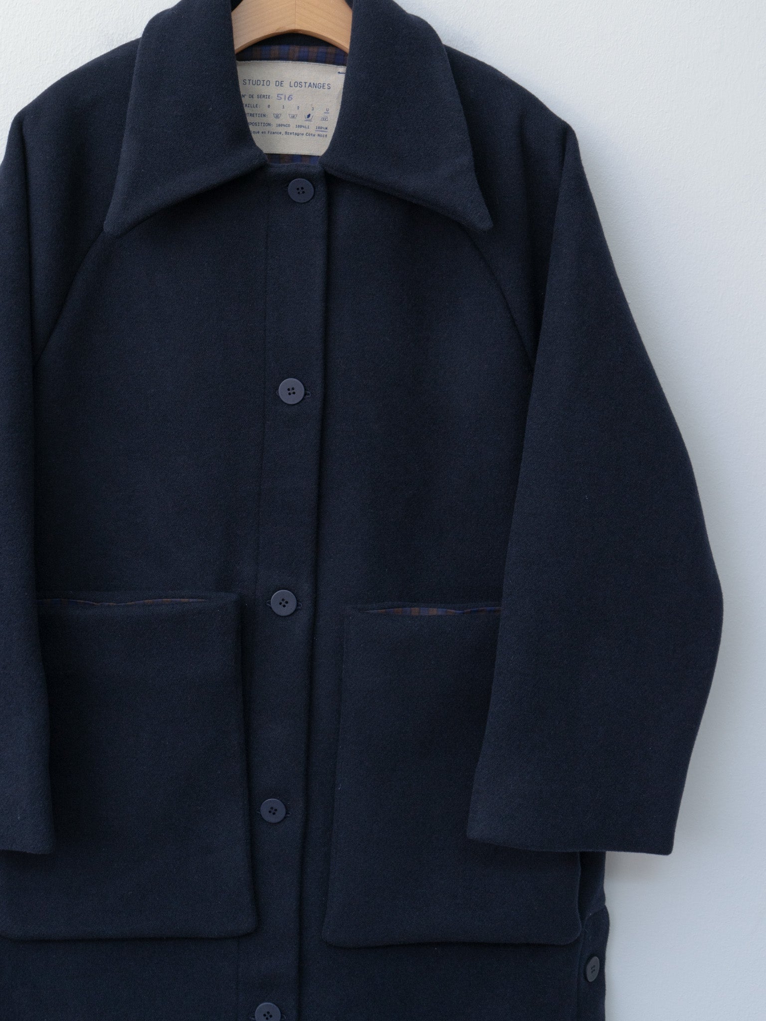 Namu Shop - Studio de Lostanges Long Coat - Navy