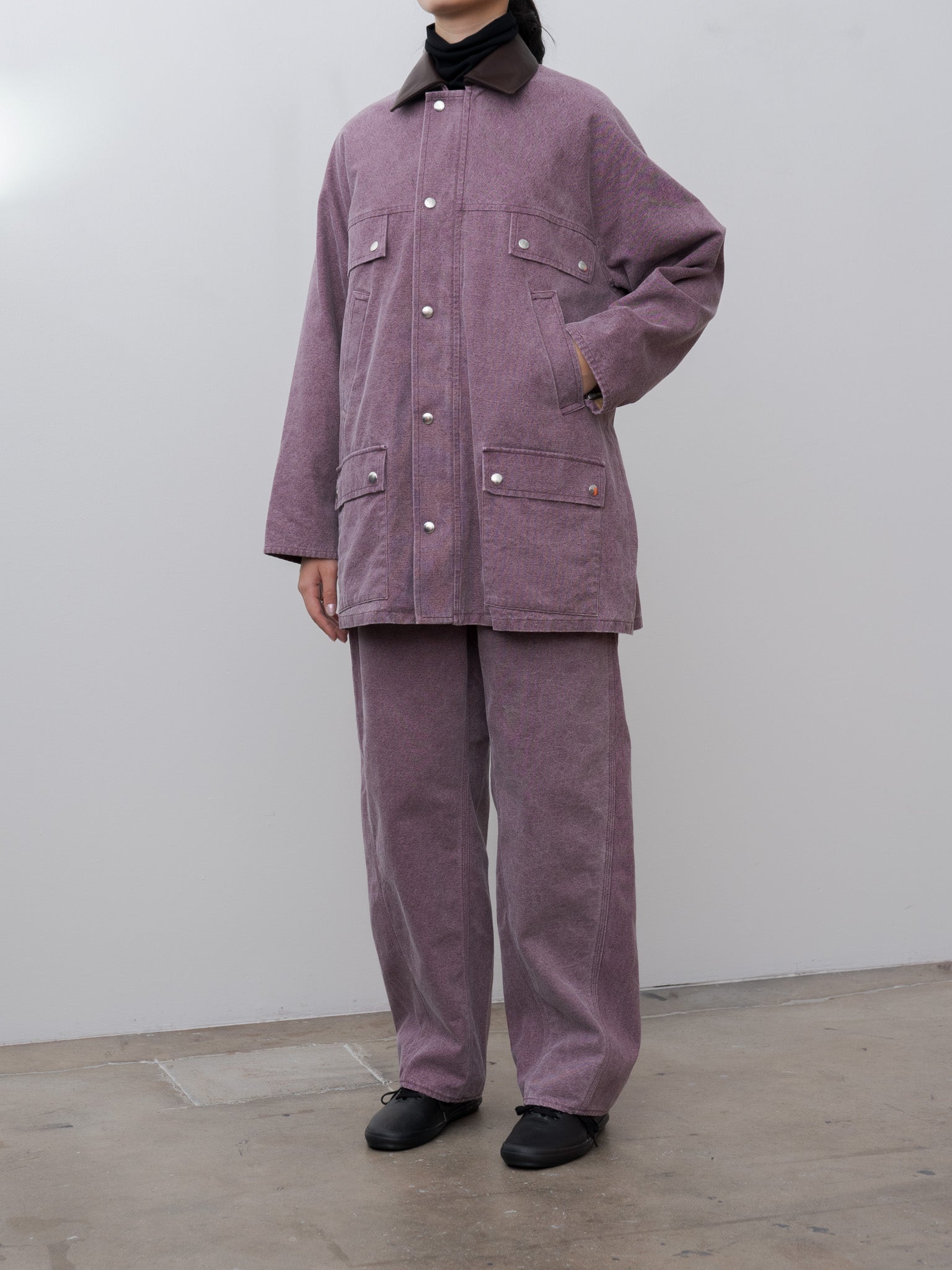 Namu Shop - Auralee Washed Organic Canvas Hunting Blouson - Purple