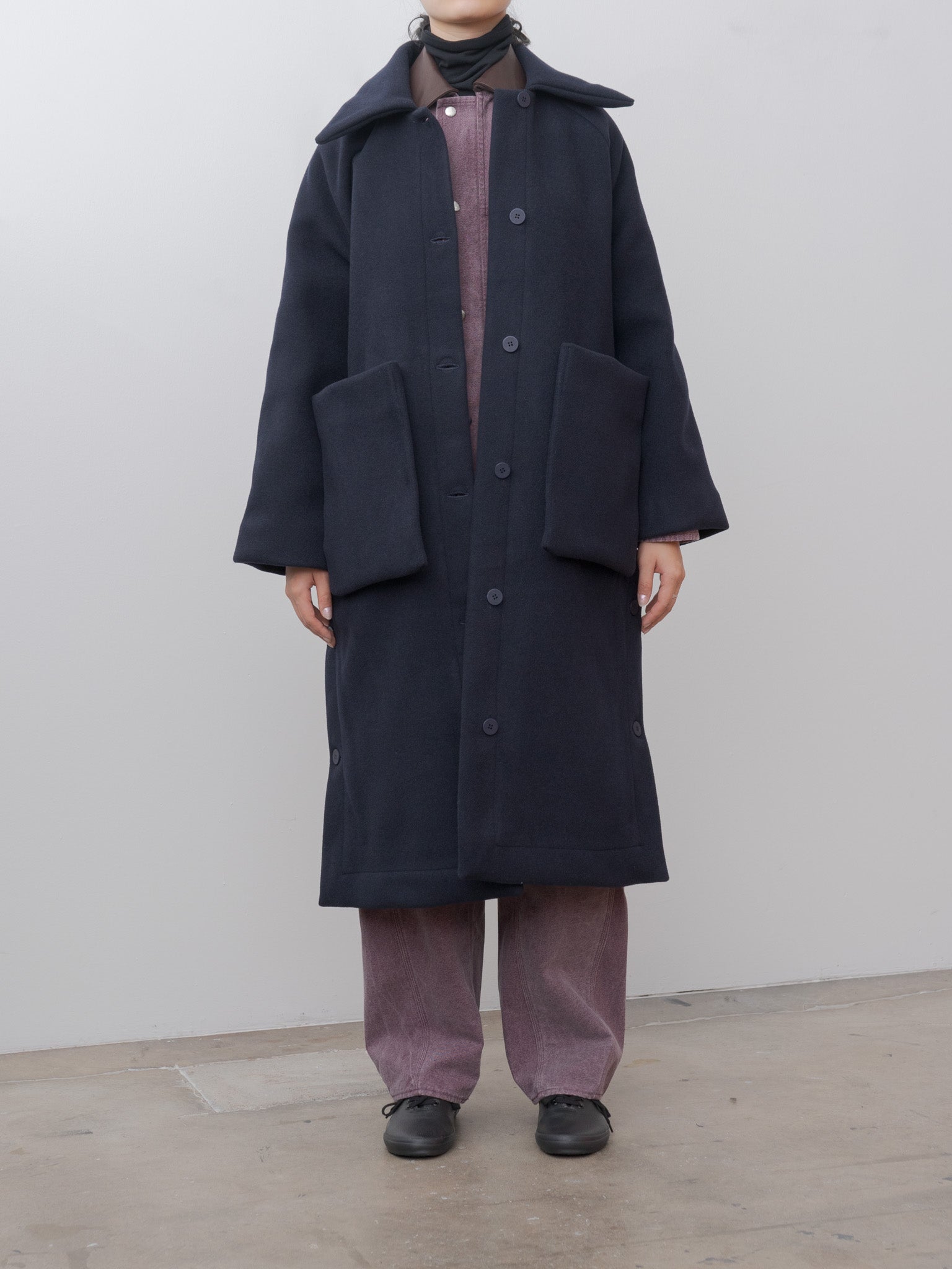 Namu Shop - Studio de Lostanges Long Coat - Navy