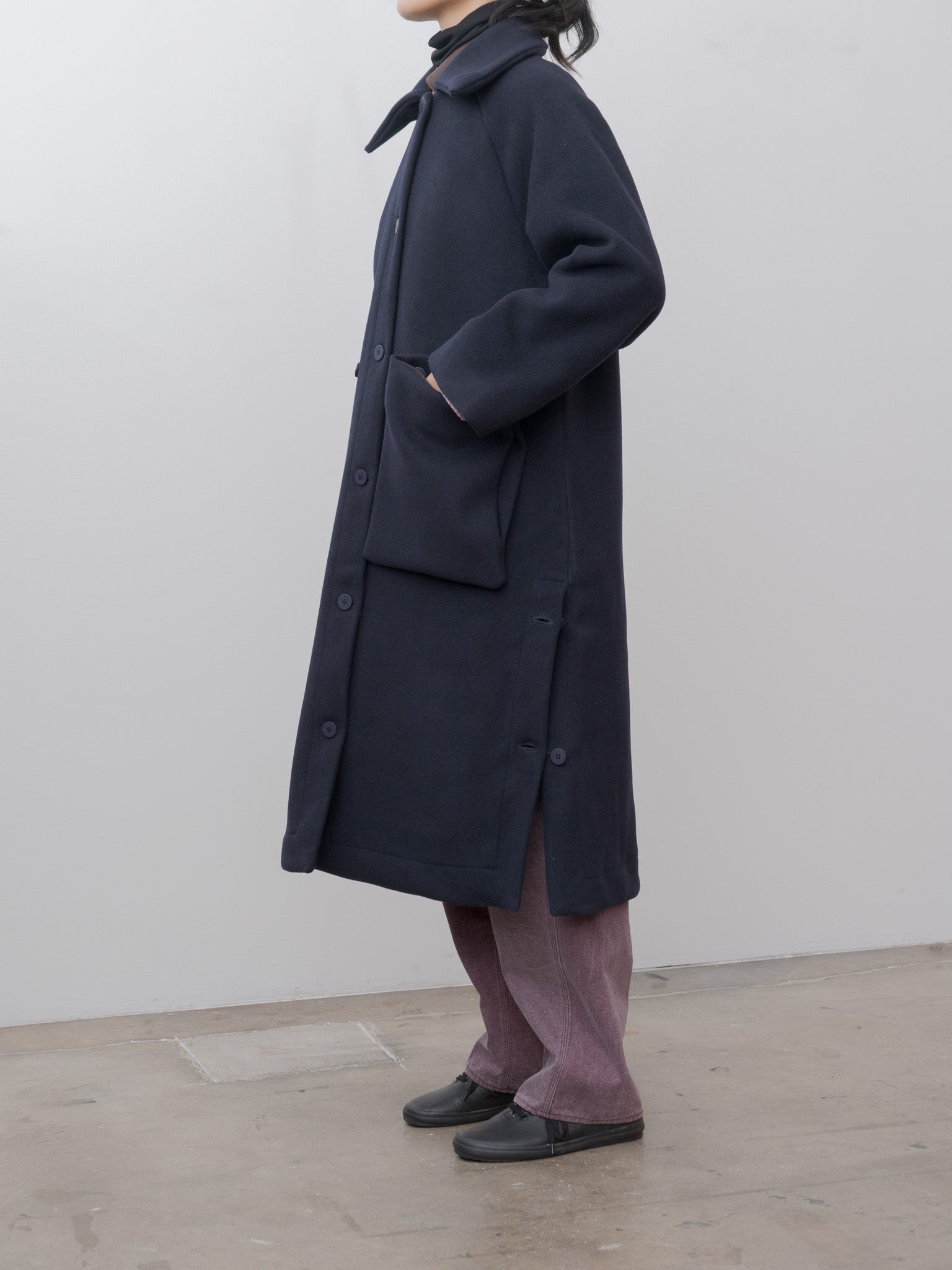 Namu Shop - Studio de Lostanges Long Coat - Navy