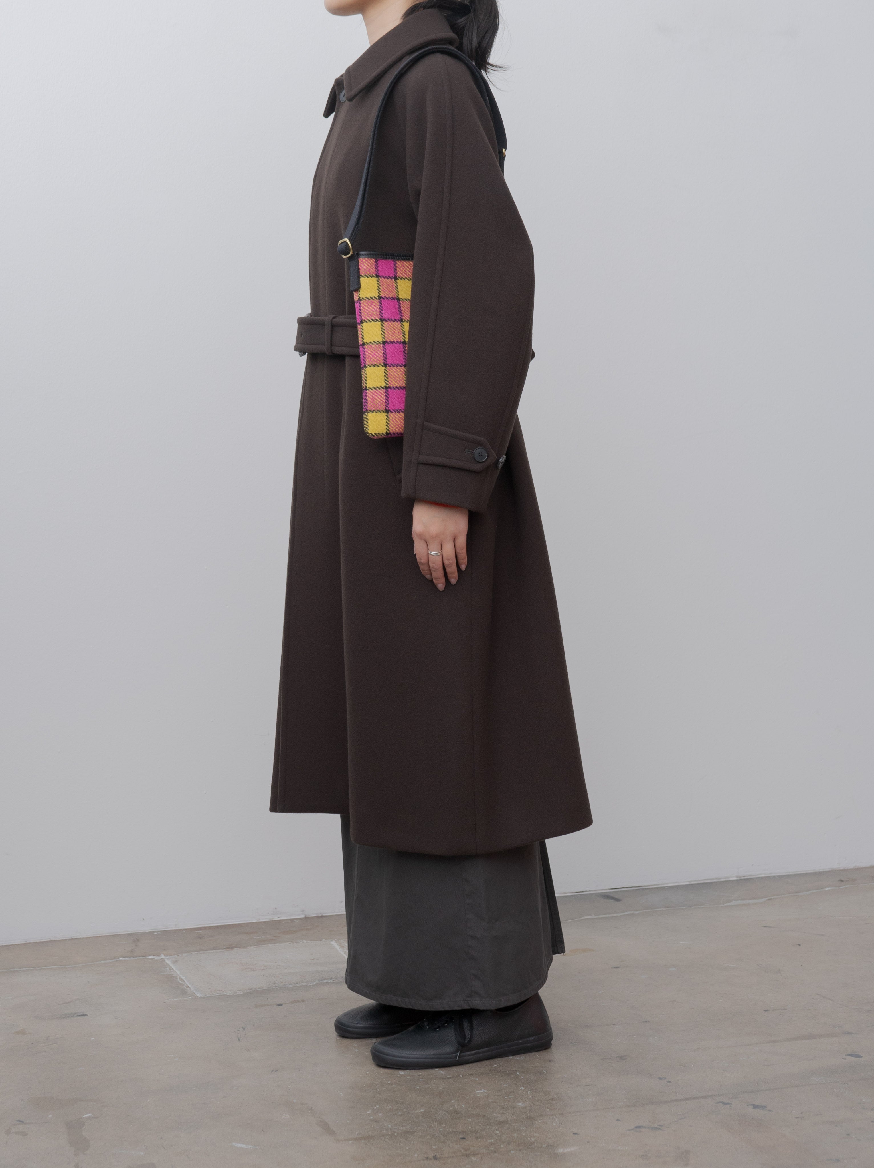 Namu Shop - Yleve Super 140's Wool Melton Coat - Brown