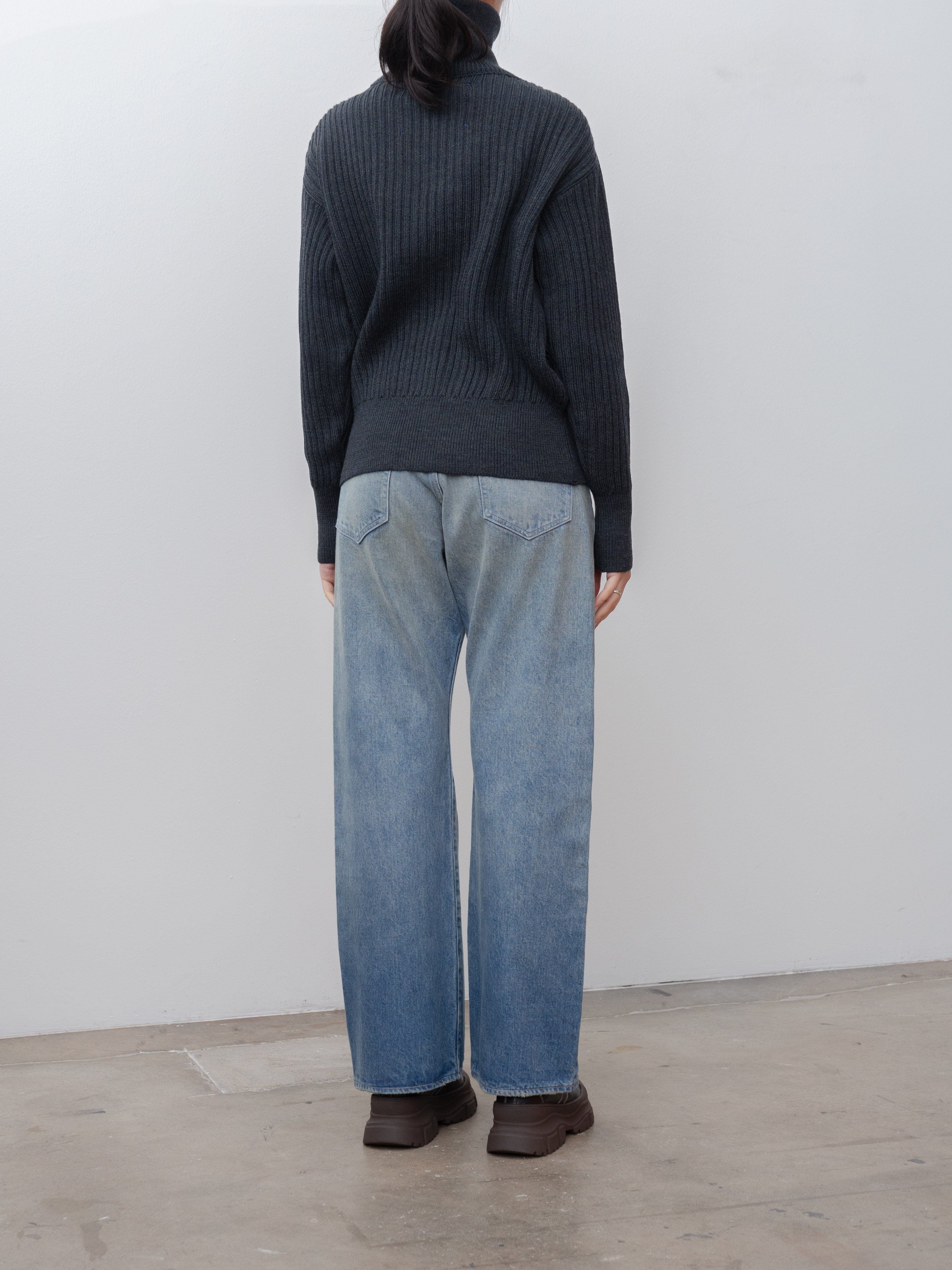 Namu Shop - Auralee Selvedge Faded Heavy Denim Pants - Faded Indigo