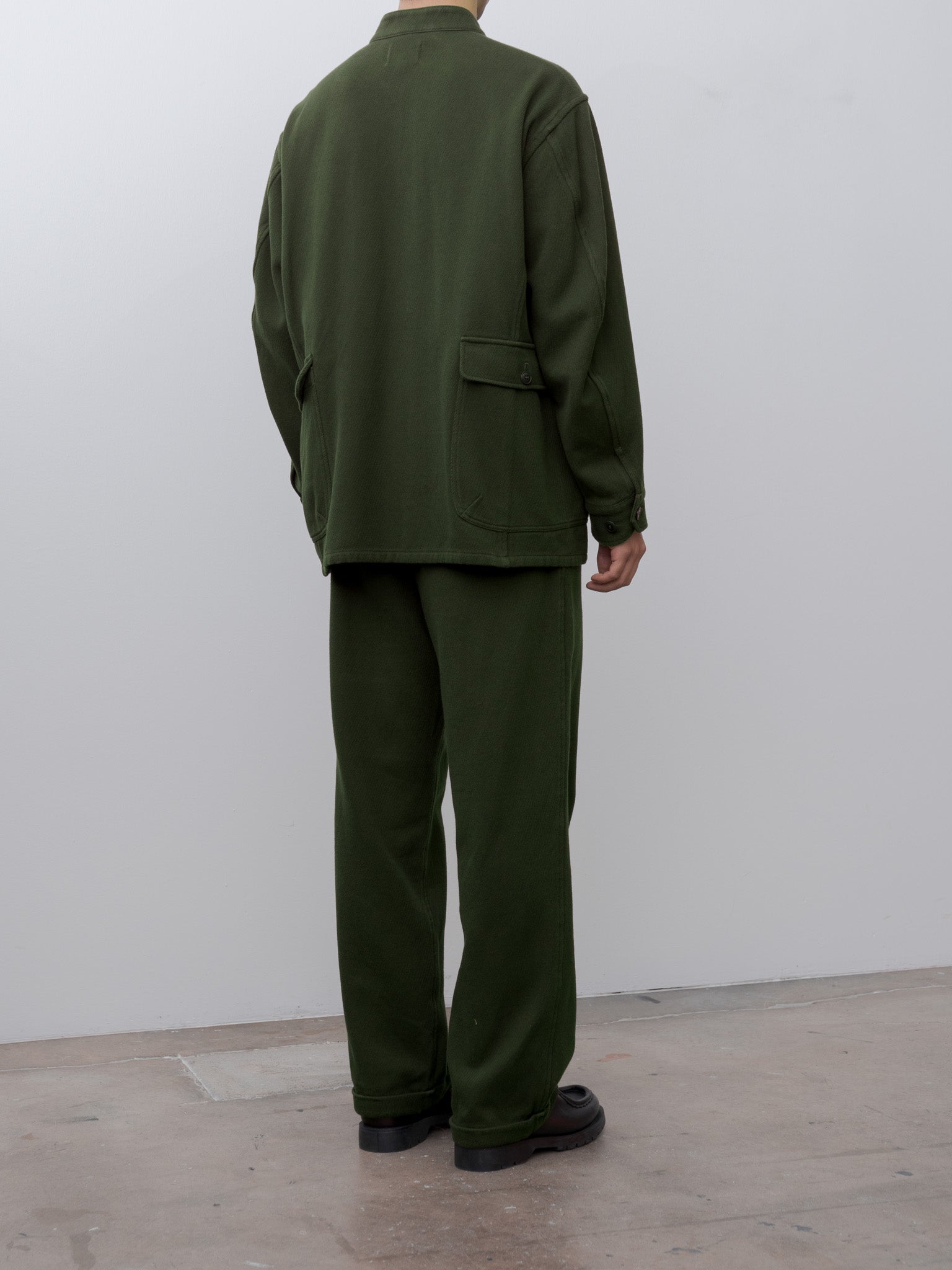 Namu Shop - Yoko Sakamoto Work Stand Collar Jacket - Olive