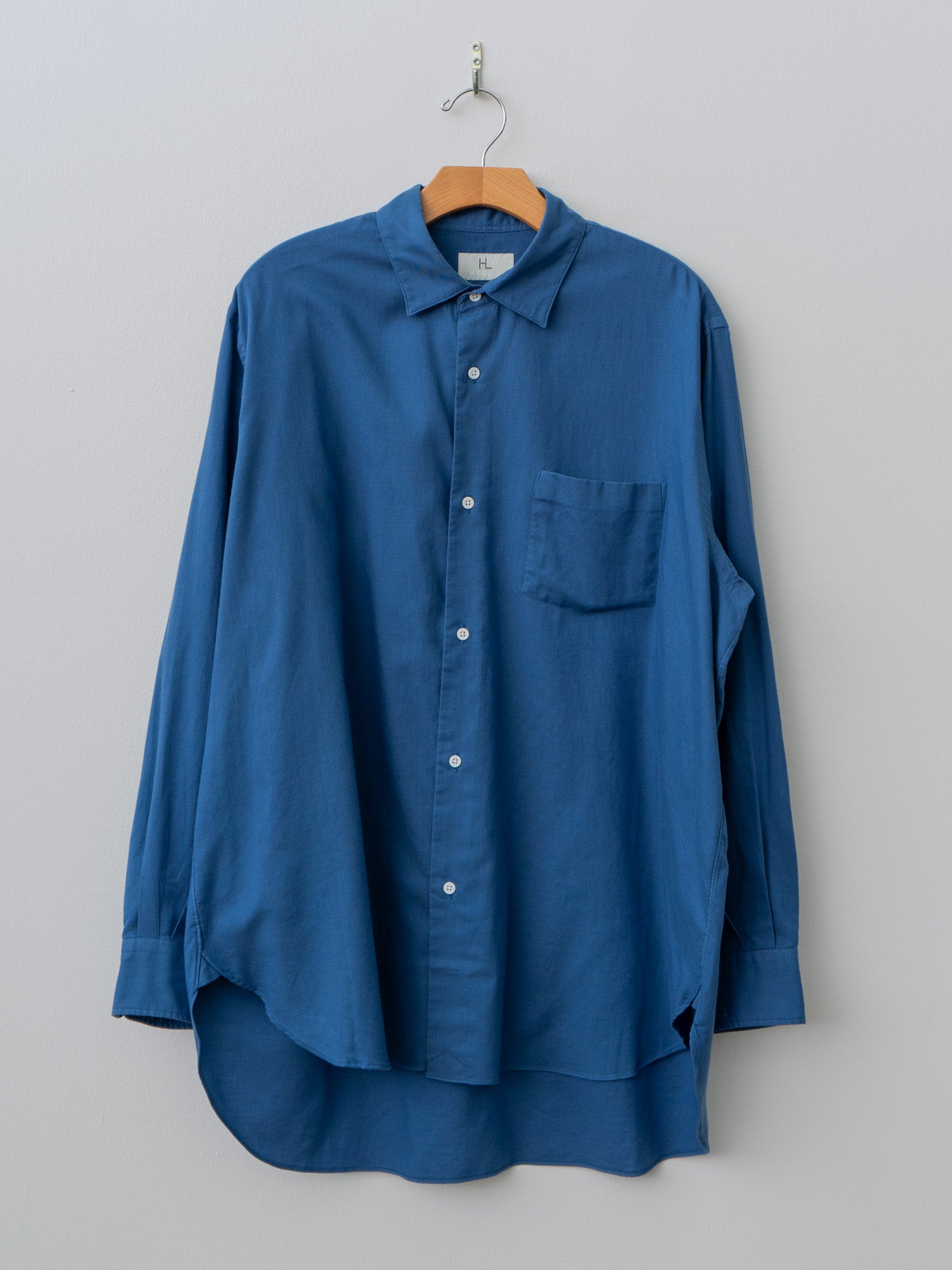 Namu Shop - Herill Cotton Cashmere Regular Collar Shirt - Sax Blue